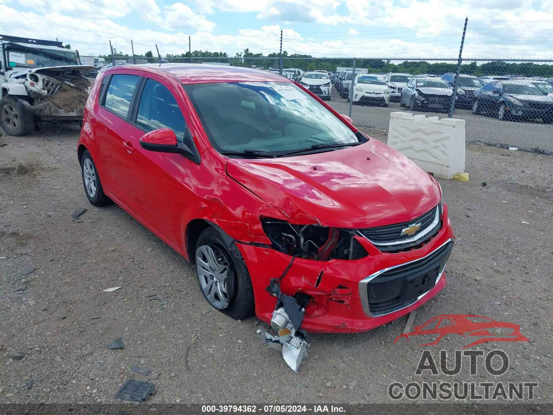 CHEVROLET SONIC 2020 - 1G1JG6SB0L4116855