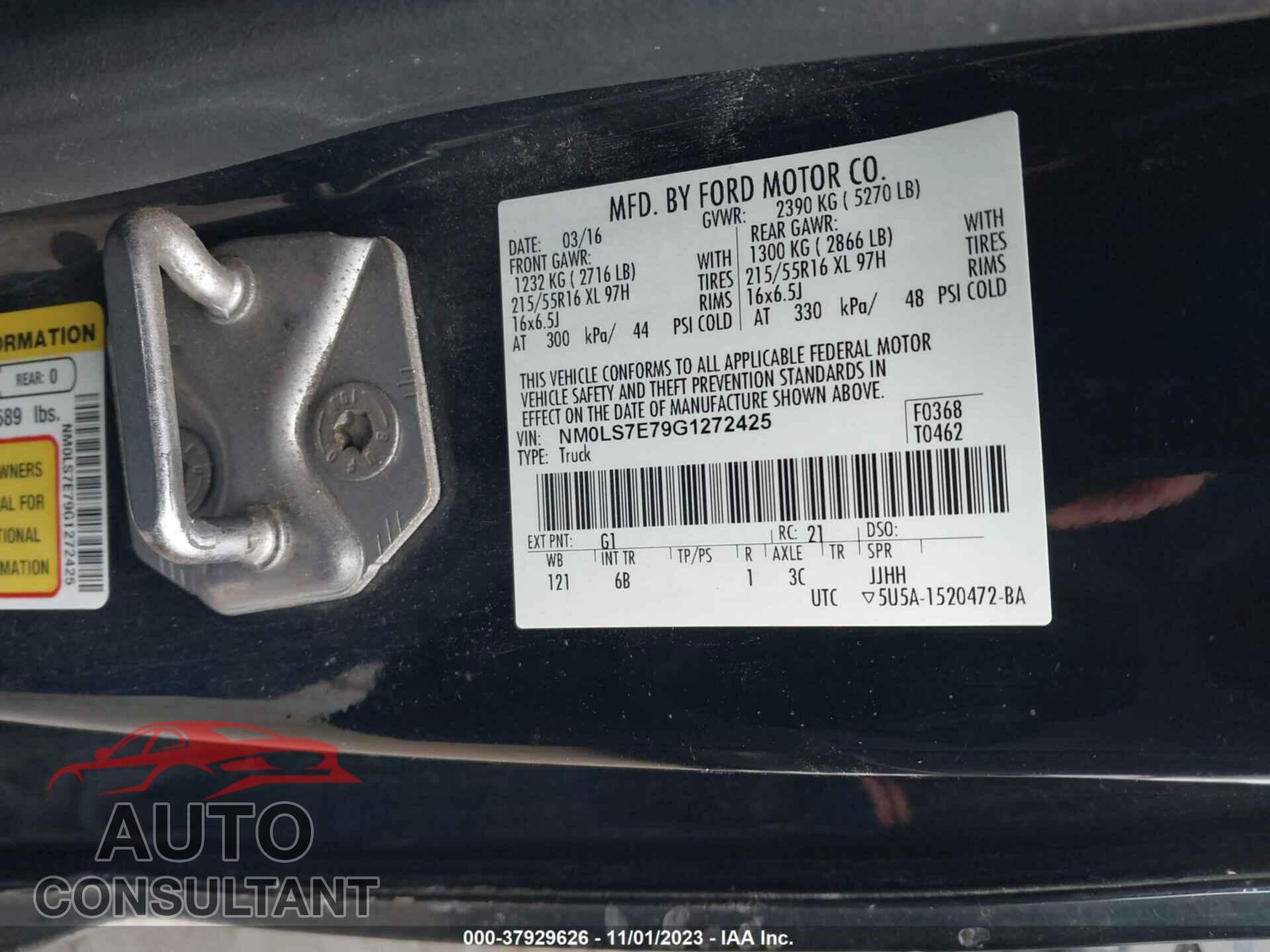 FORD TRANSIT CONNECT 2016 - NM0LS7E79G1272425