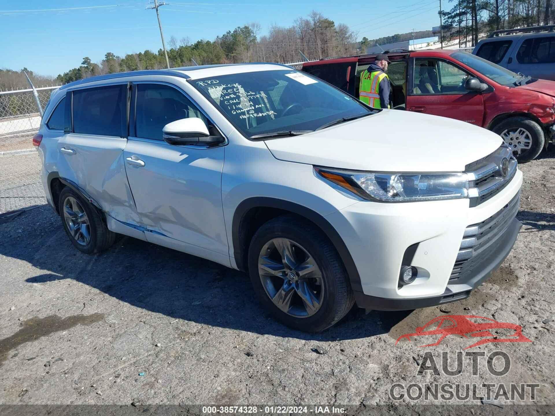 TOYOTA HIGHLANDER 2019 - 5TDYZRFH2KS298366