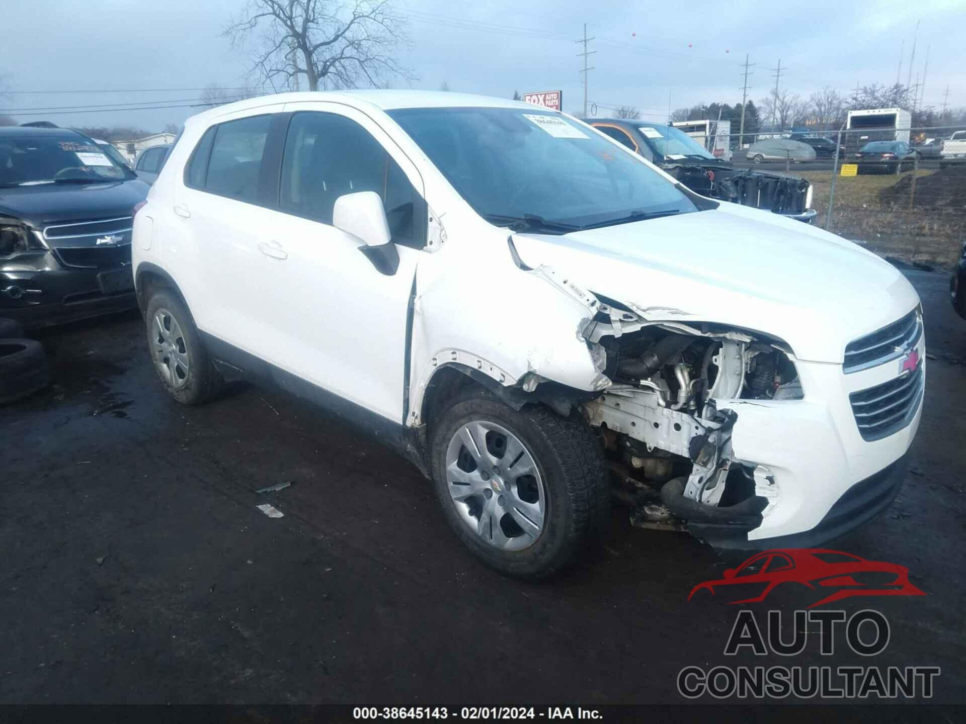 CHEVROLET TRAX 2016 - 3GNCJKSB9GL254752