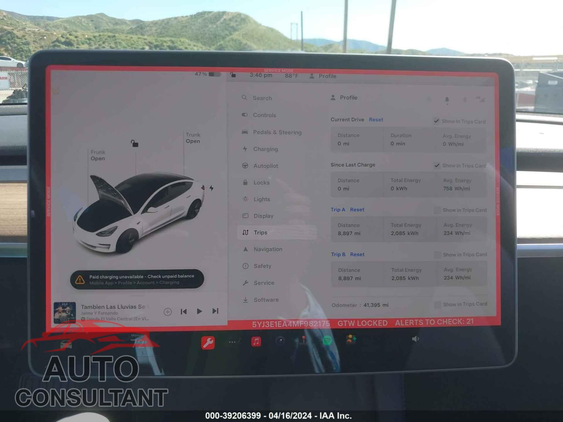 TESLA MODEL 3 2021 - 5YJ3E1EA4MF982175