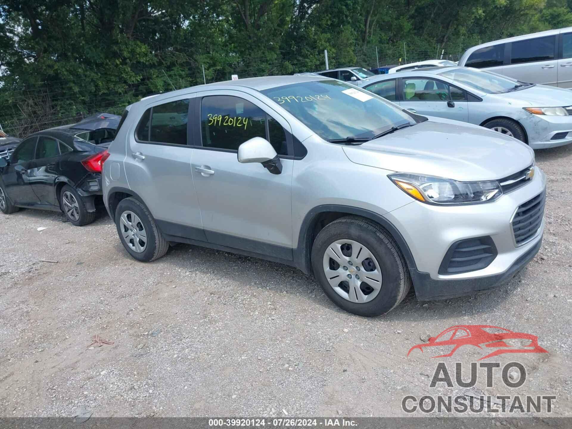 CHEVROLET TRAX 2018 - KL7CJKSBXJB582227