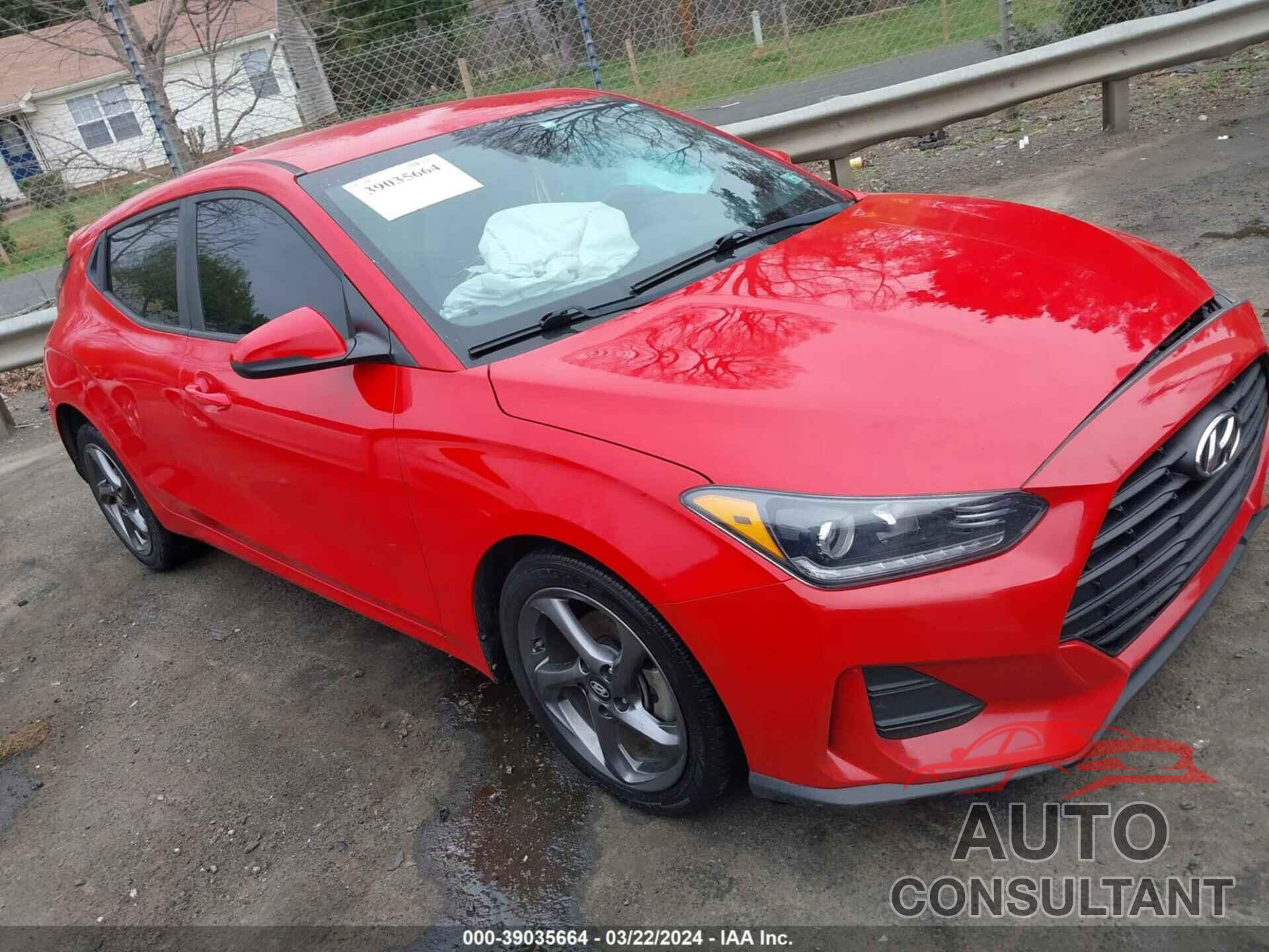 HYUNDAI VELOSTER 2019 - KMHTG6AF1KU017587