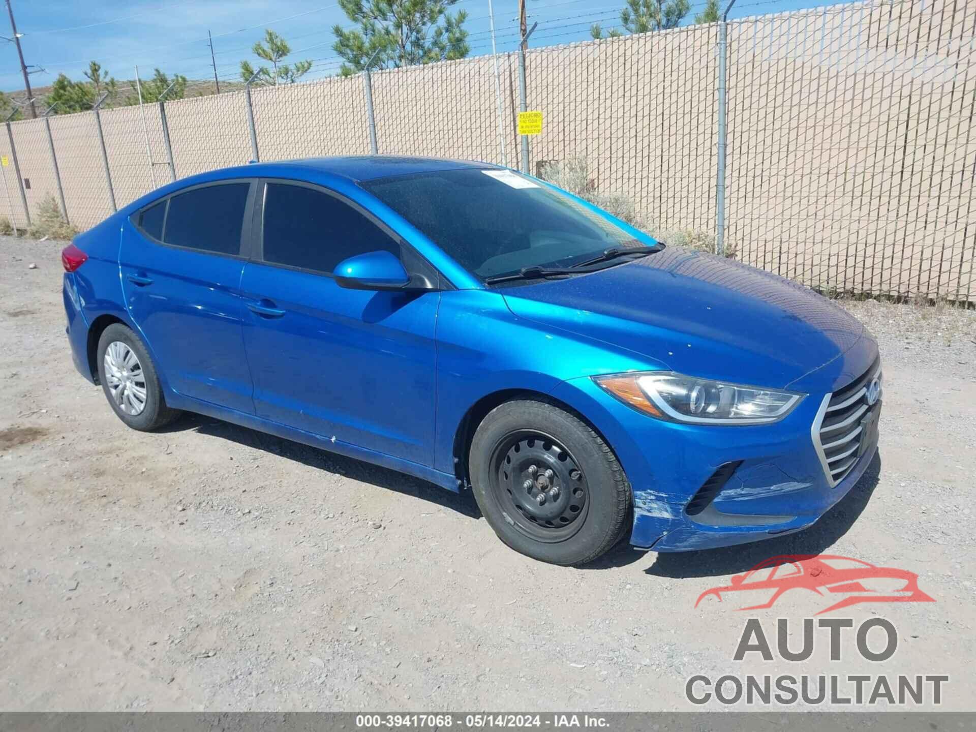 HYUNDAI ELANTRA 2017 - 5NPD74LF2HH208156