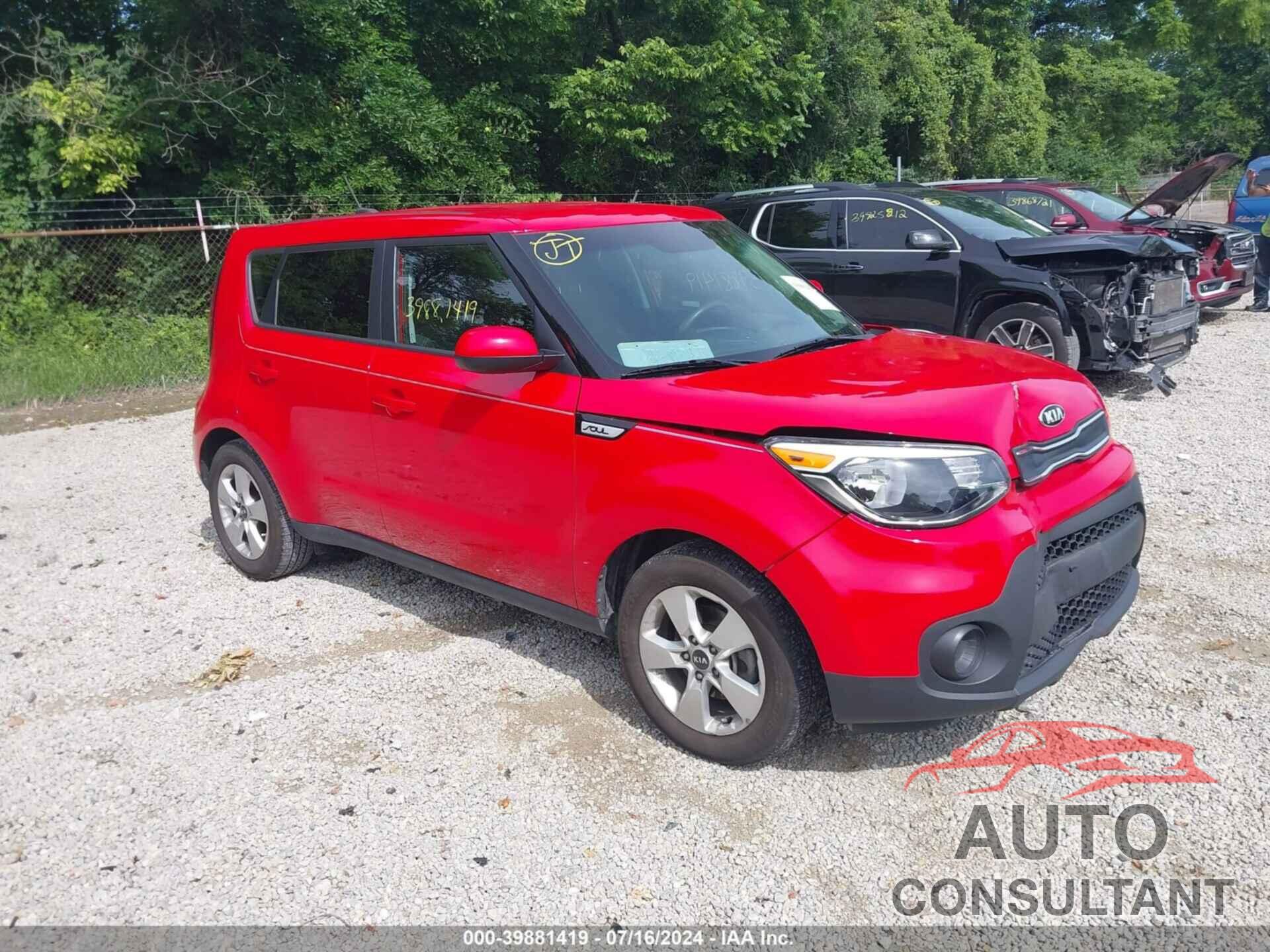 KIA SOUL 2019 - KNDJN2A25K7011247