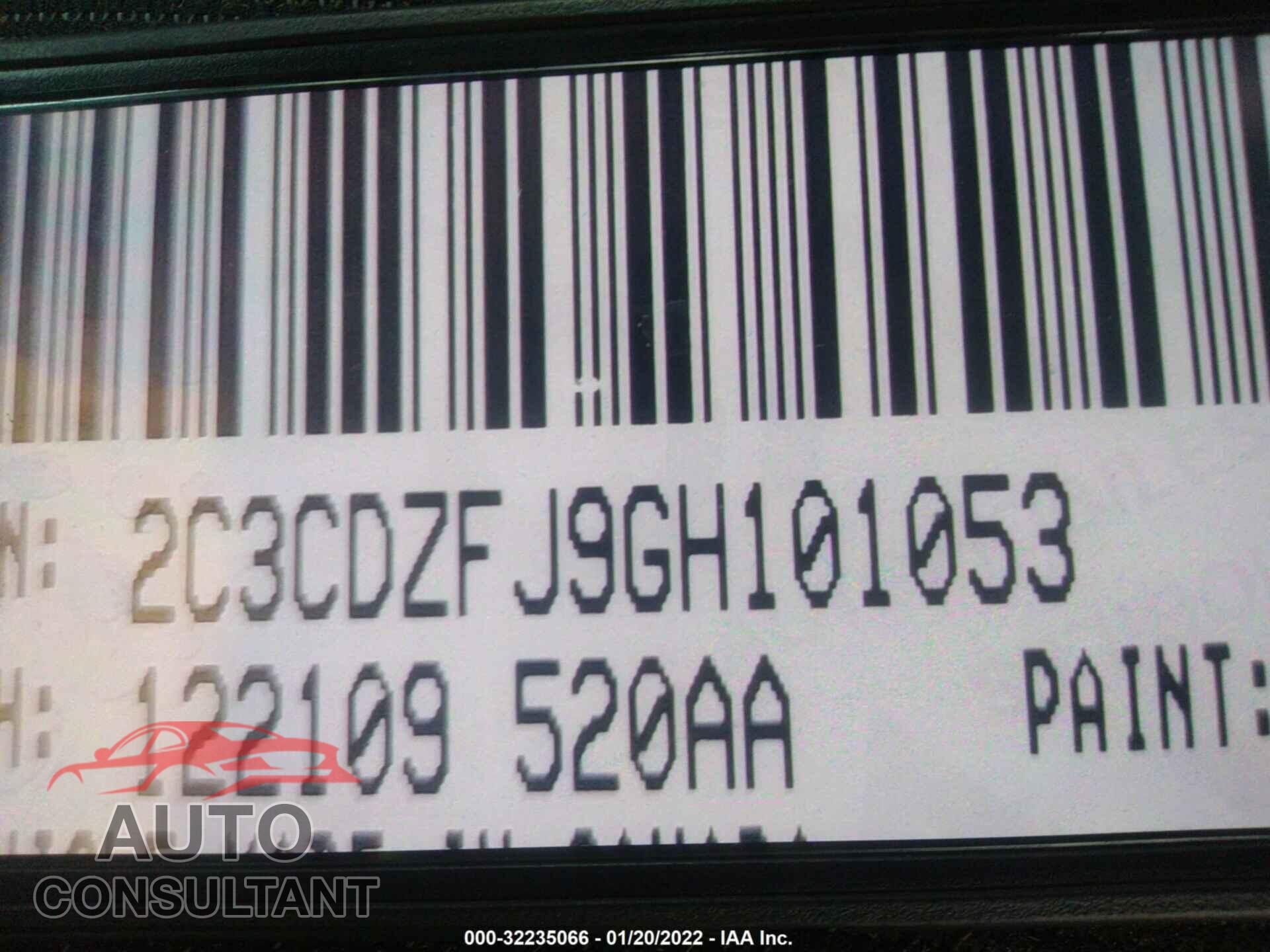 DODGE CHALLENGER 2016 - 2C3CDZFJ9GH101053