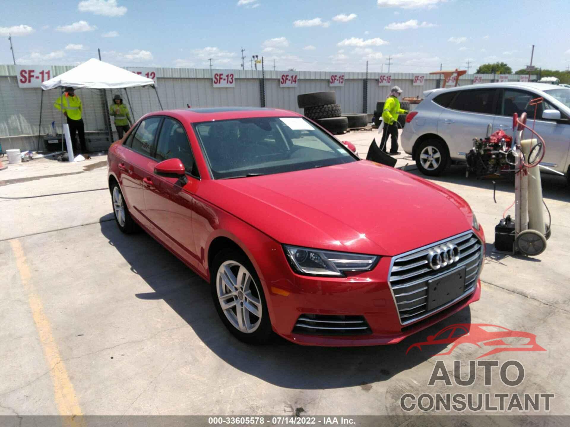 AUDI A4 2017 - WAUGNAF45HN056365