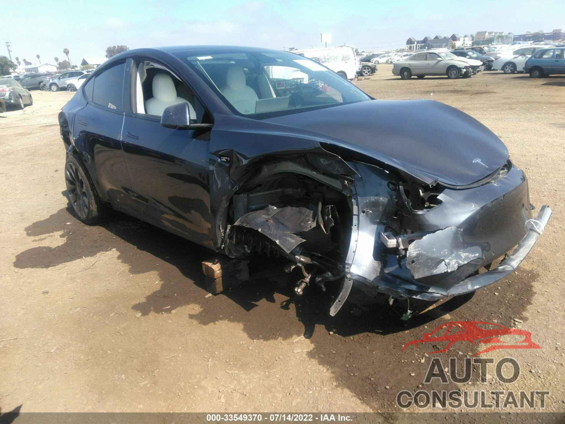 TESLA MODEL Y 2022 - 7SAYGDEF4NF407298