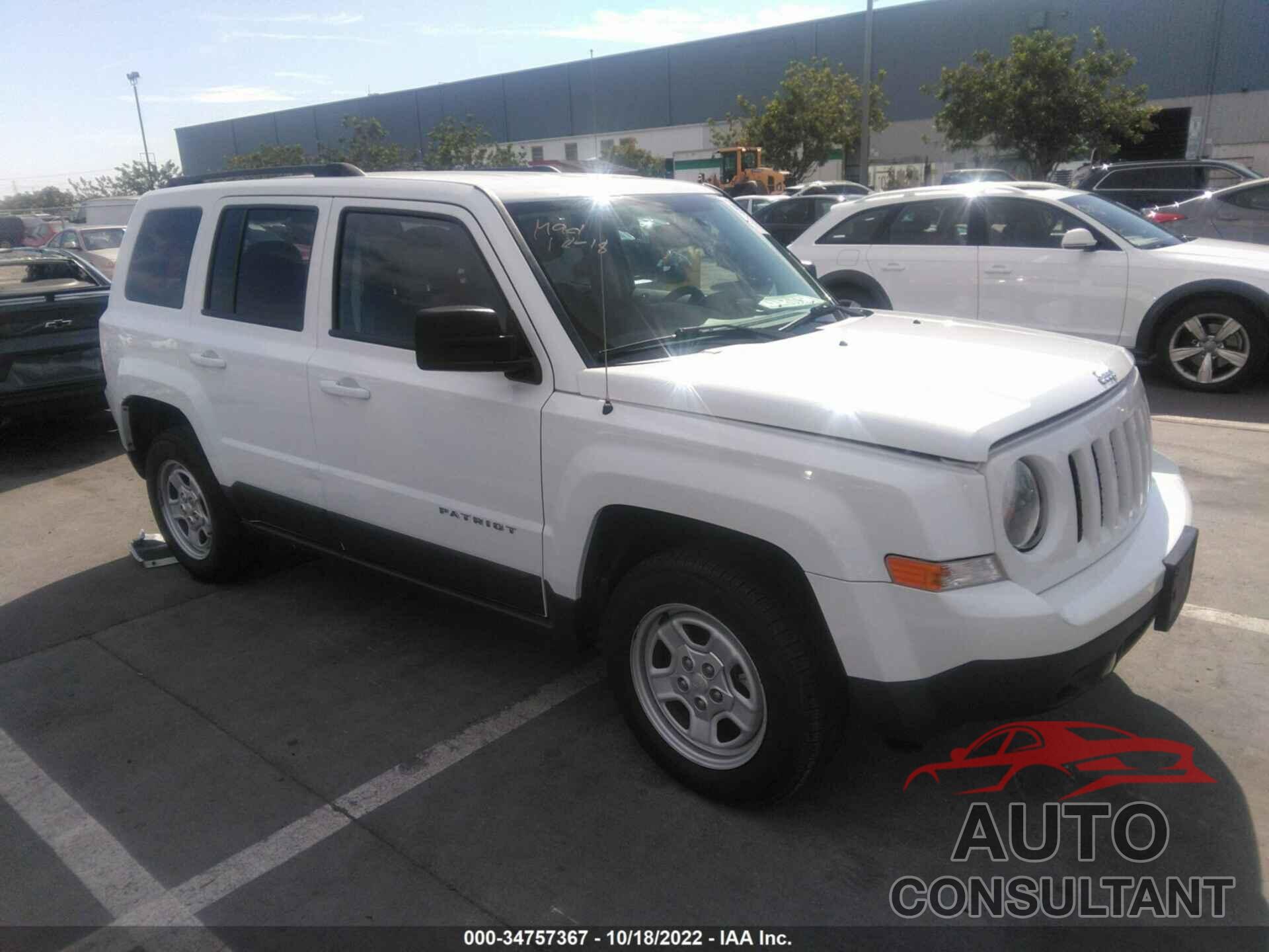 JEEP PATRIOT 2016 - 1C4NJPBA6GD528193