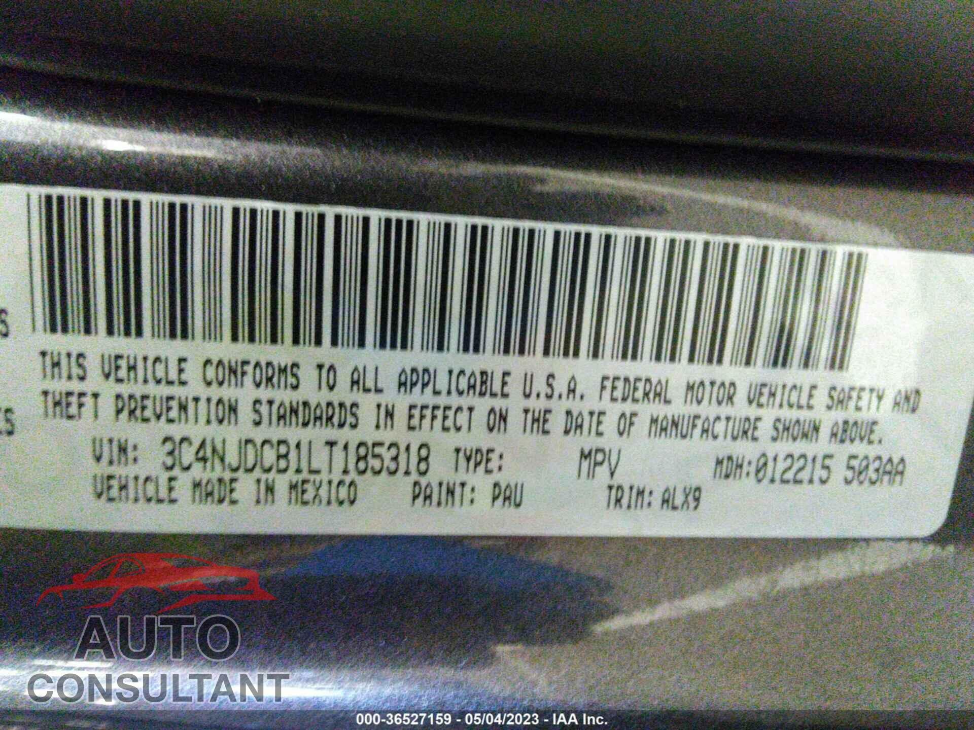 JEEP COMPASS 2020 - 3C4NJDCB1LT185318
