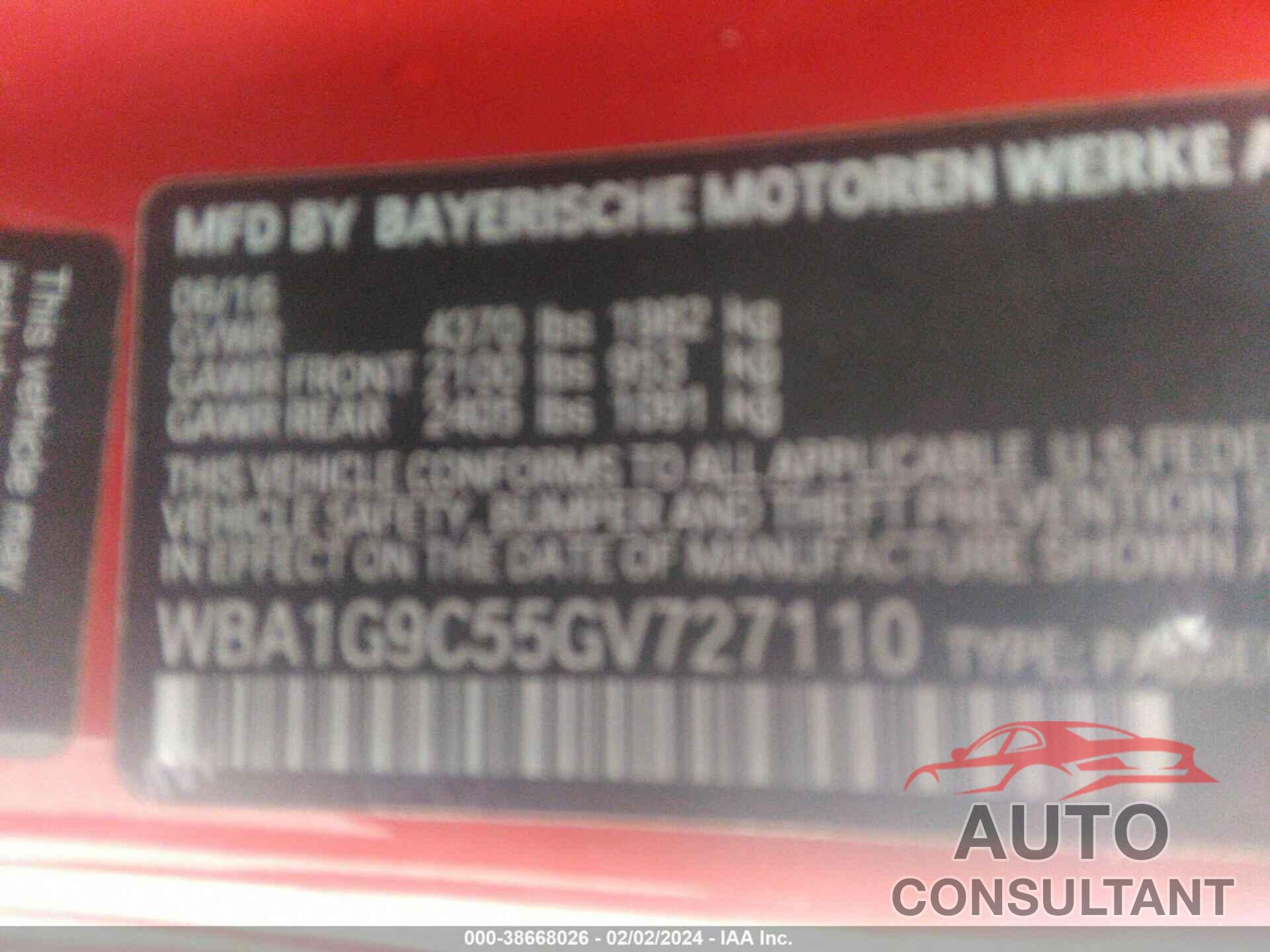 BMW 228I 2016 - WBA1G9C55GV727110