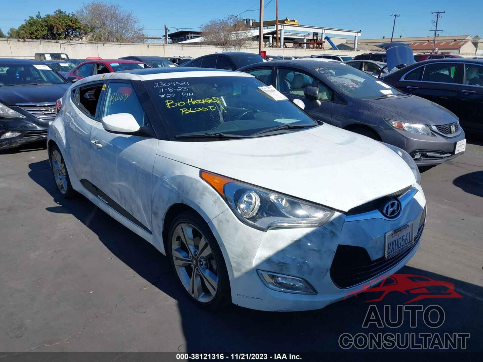 HYUNDAI VELOSTER 2016 - KMHTC6AD2GU261752