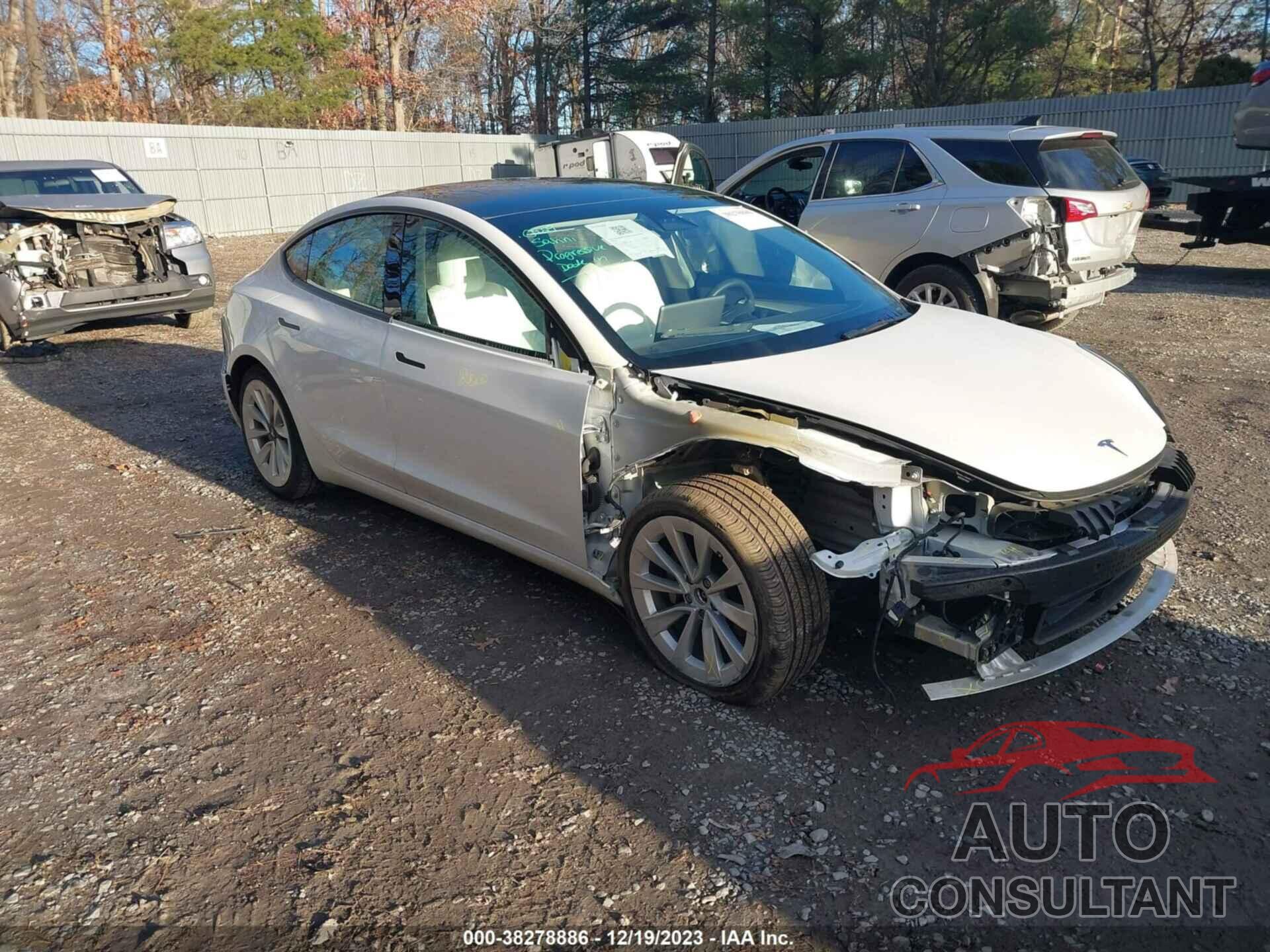 TESLA MODEL 3 2022 - 5YJ3E1EB4NF128006