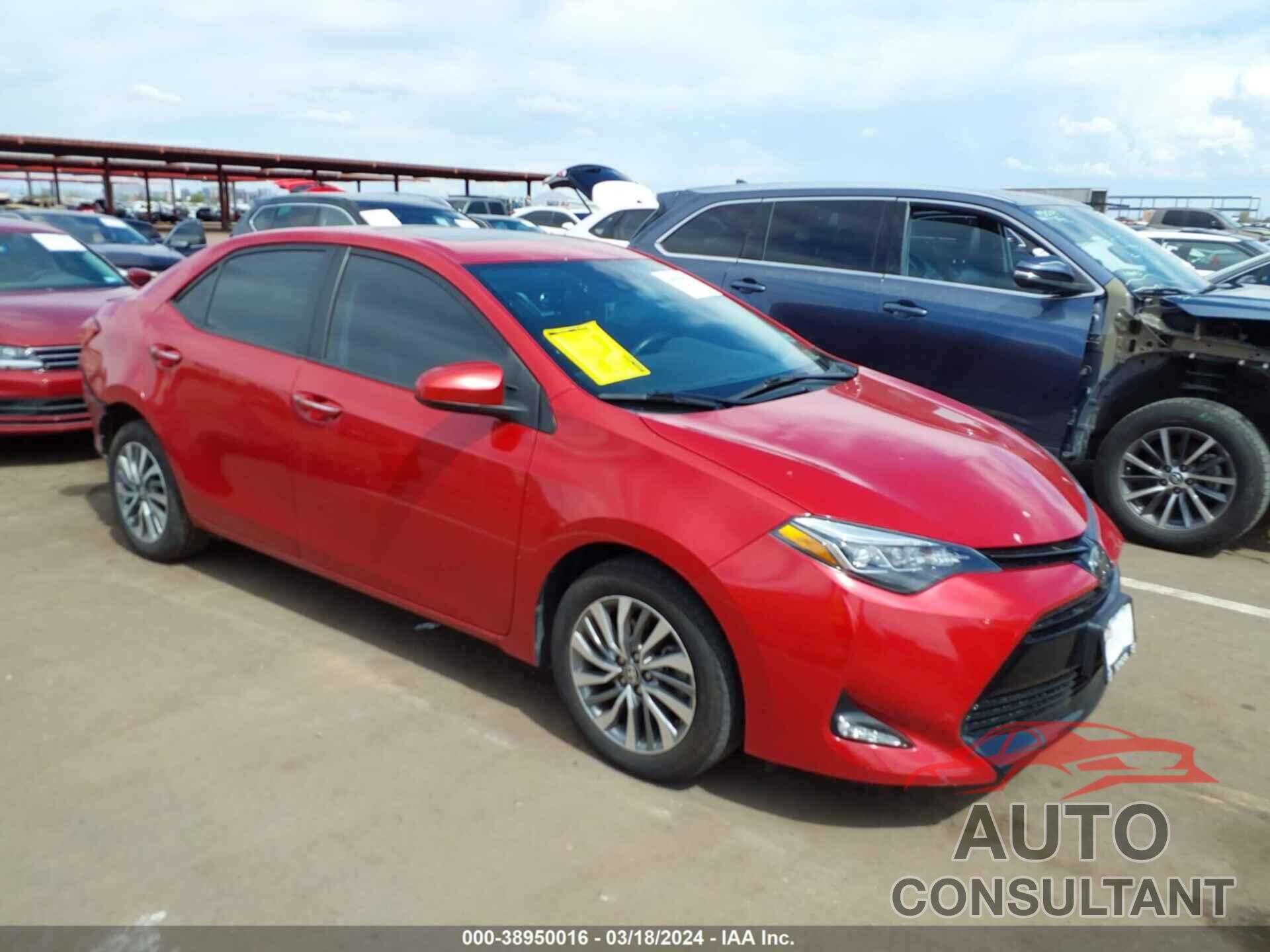 TOYOTA COROLLA 2018 - 2T1BURHE4JC081559