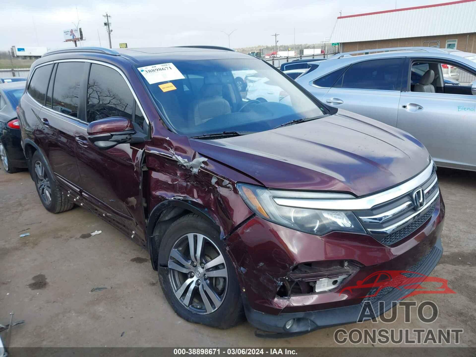 HONDA PILOT 2016 - 5FNYF5H59GB001254