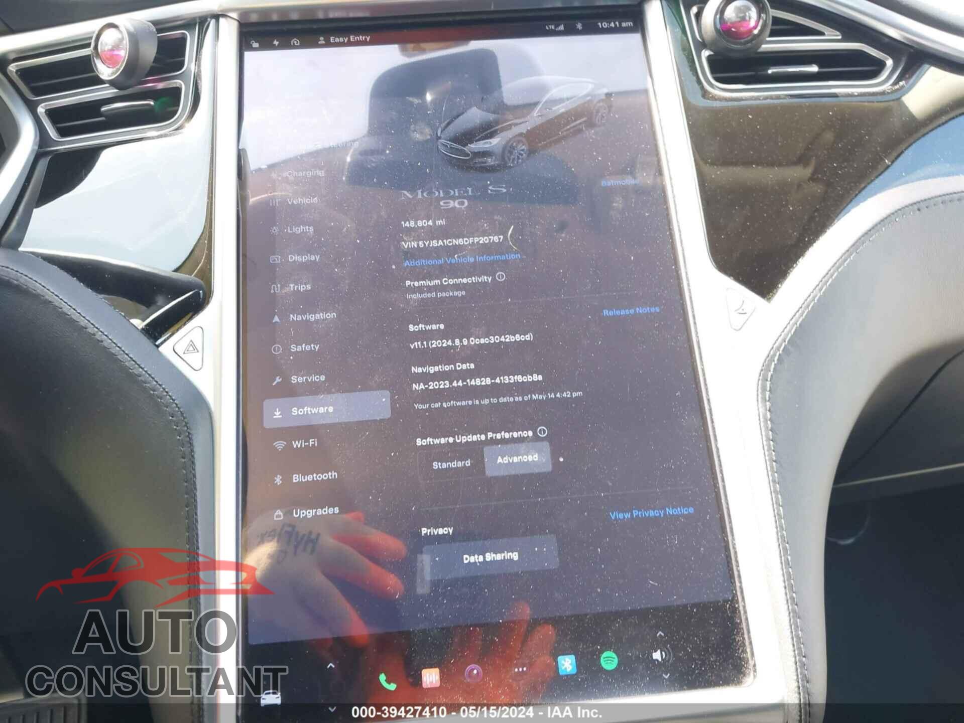 TESLA MODEL S 2013 - 5YJSA1CN6DFP20767