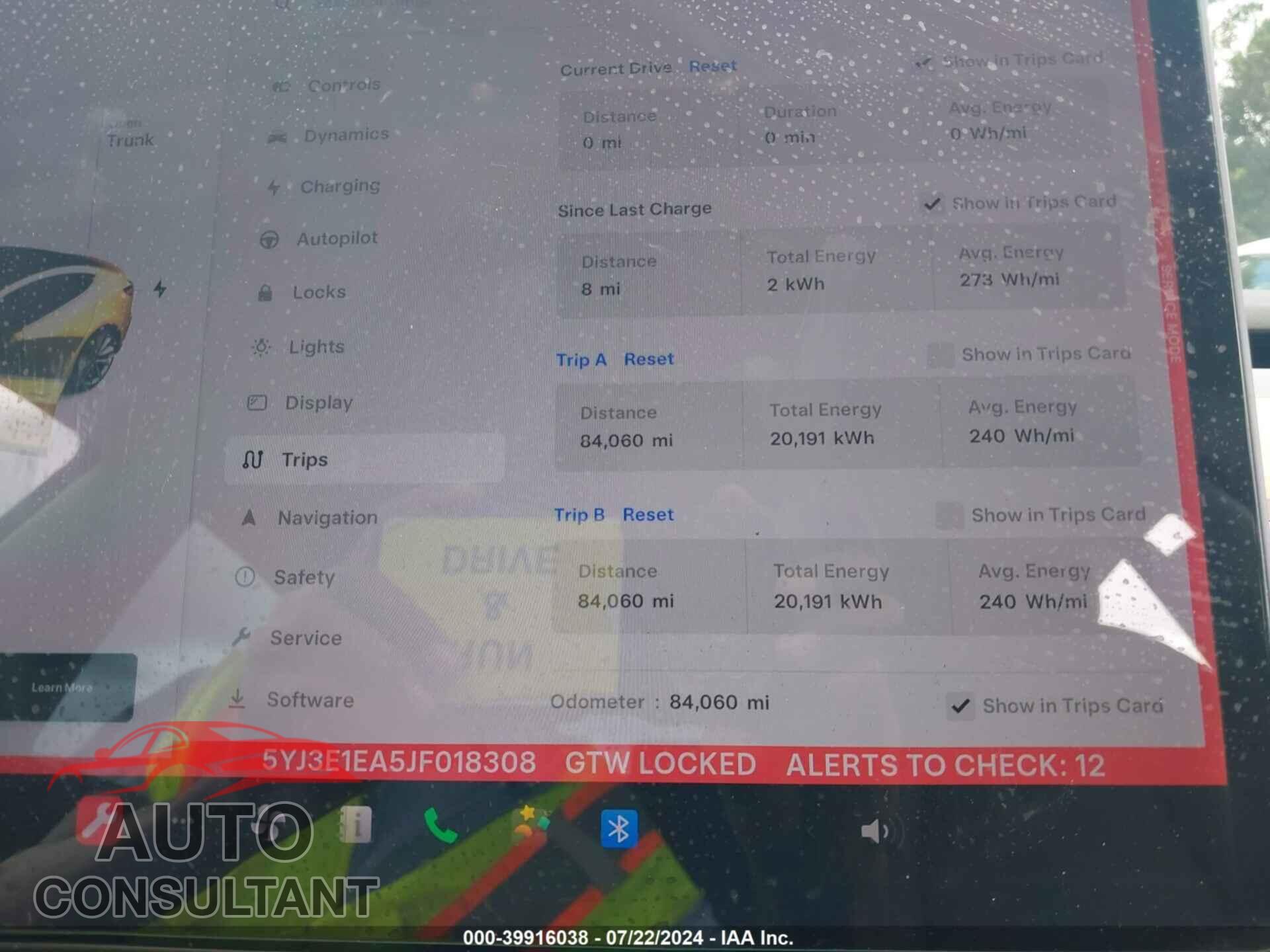 TESLA MODEL 3 2018 - 5YJ3E1EA5JF018308