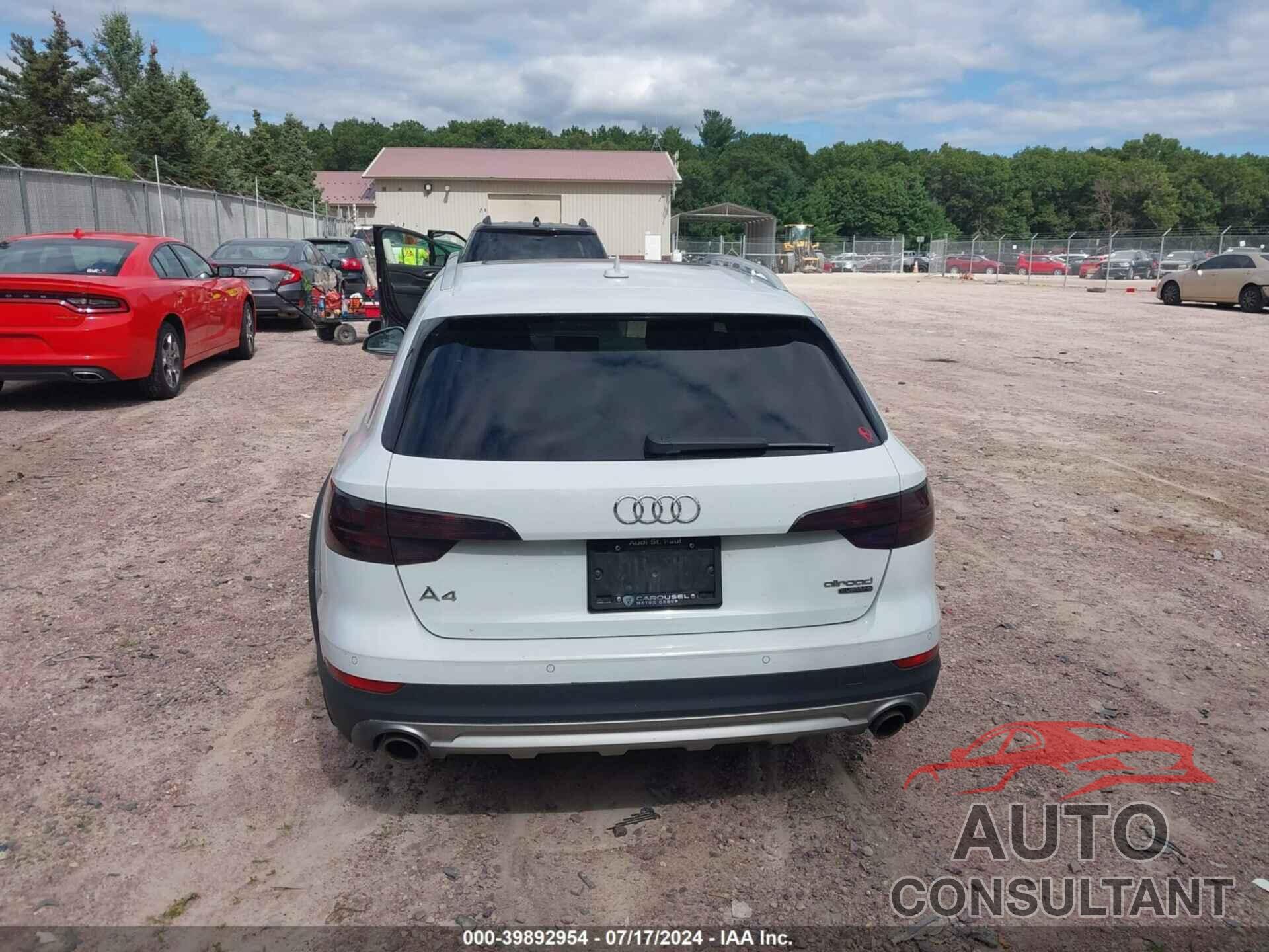 AUDI A4 ALLROAD 2018 - WA18NAF47JA218575