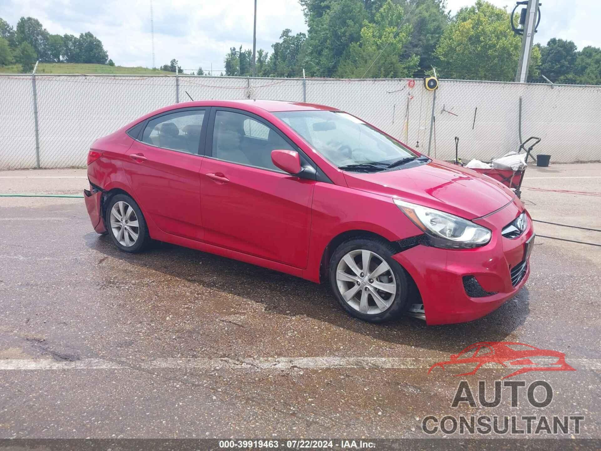 HYUNDAI ACCENT 2012 - KMHCU4AE7CU056254