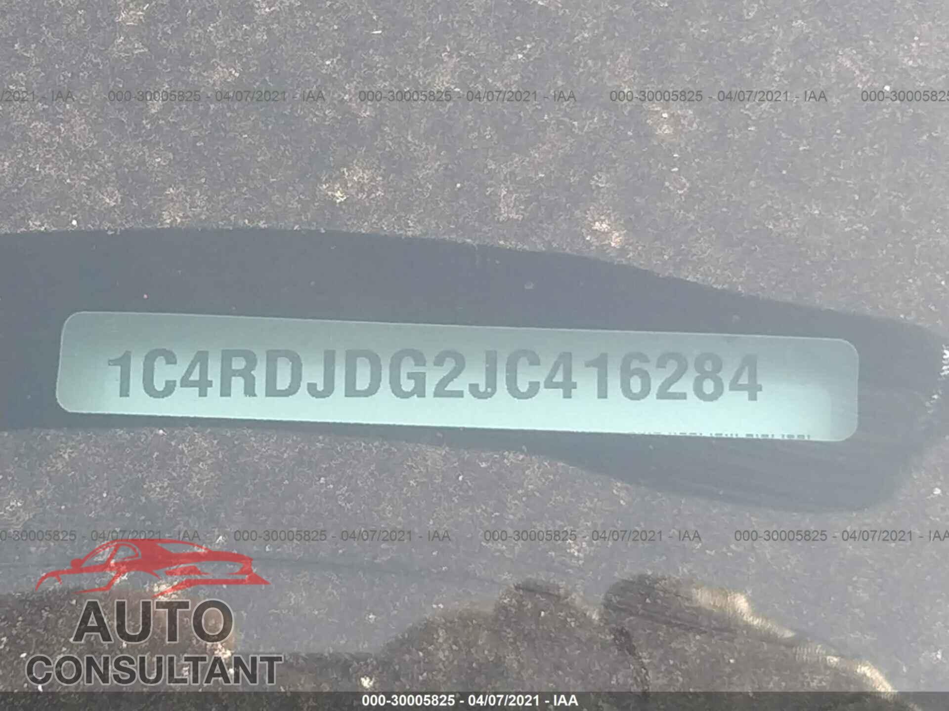 DODGE DURANGO 2018 - 1C4RDJDG2JC416284