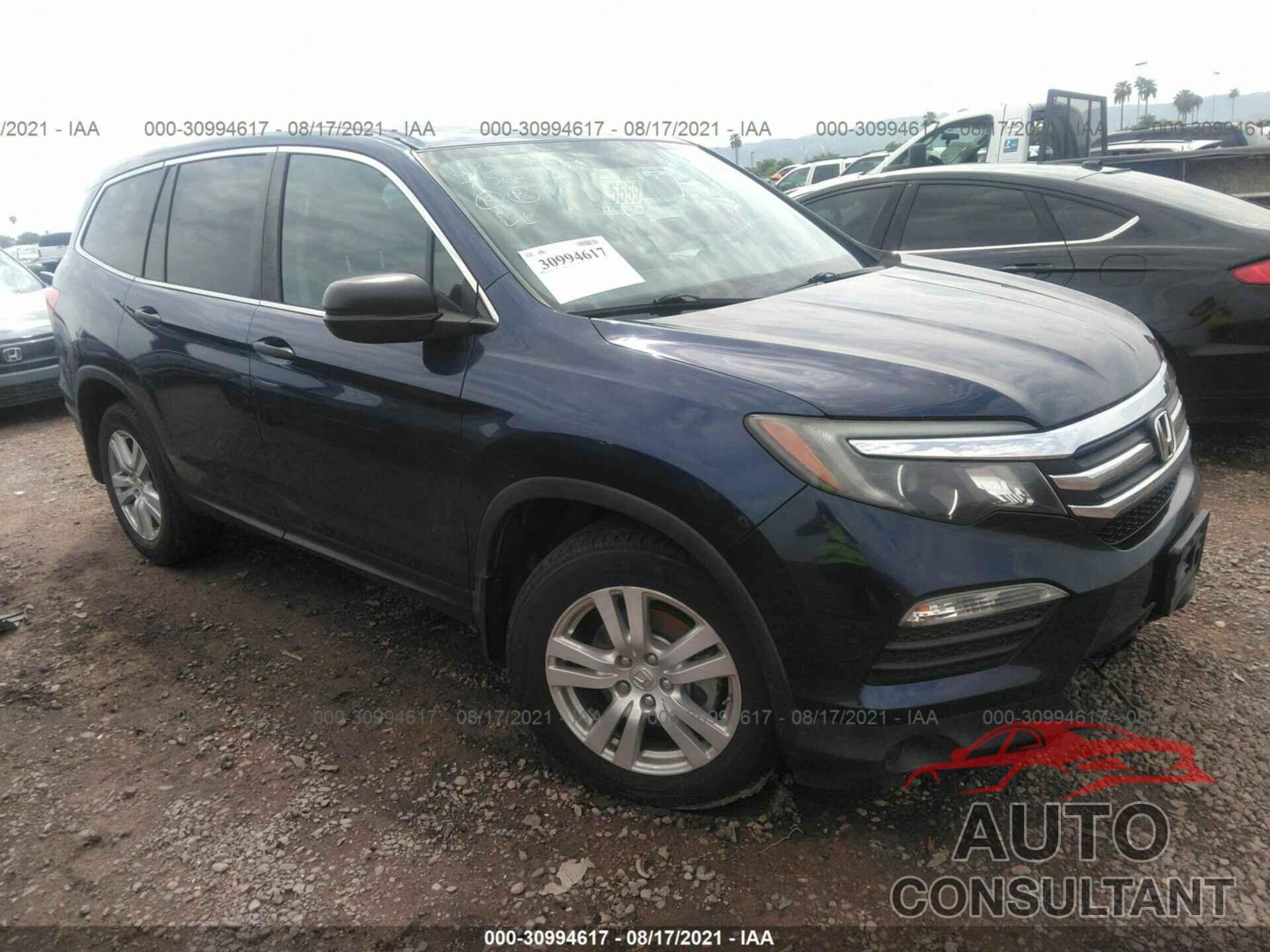 HONDA PILOT 2016 - 5FNYF5H12GB045402