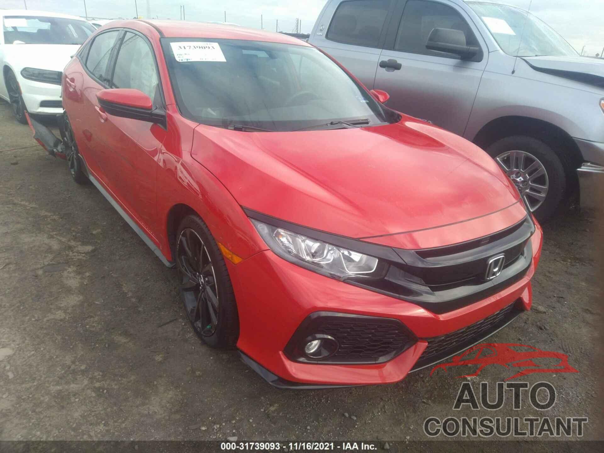 HONDA CIVIC HATCHBACK 2018 - SHHFK7H44JU239380