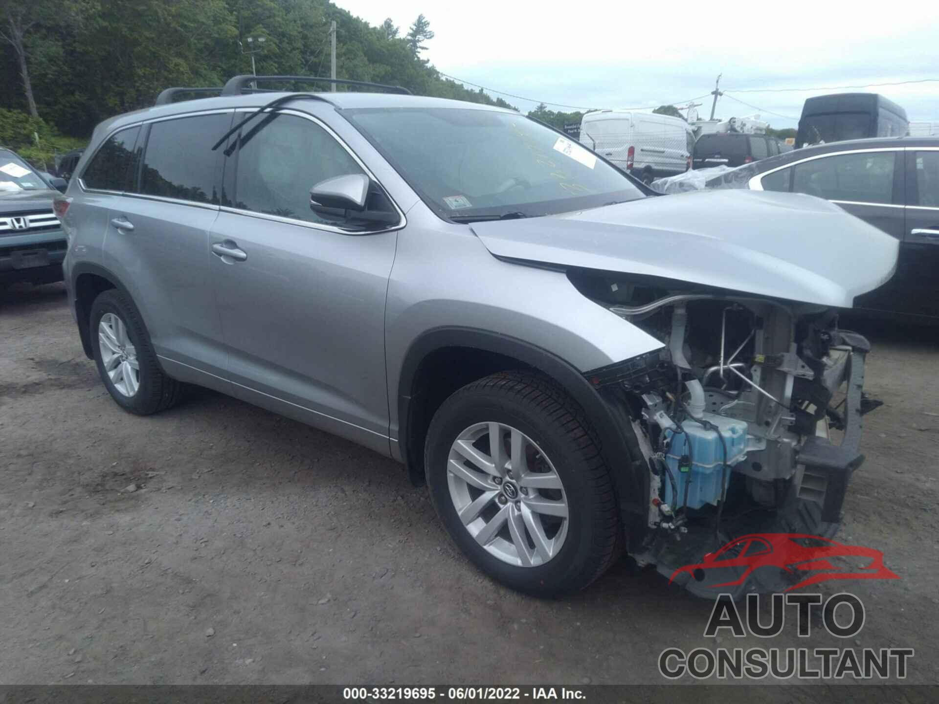 TOYOTA HIGHLANDER 2016 - 5TDBKRFH6GS254761