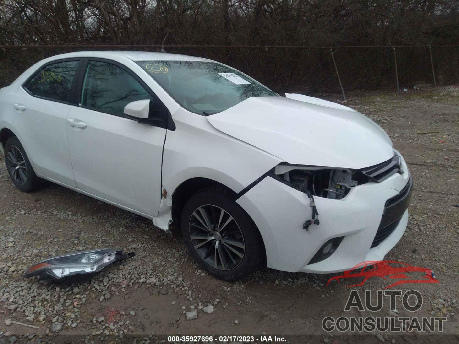 TOYOTA COROLLA 2016 - 2T1BURHE8GC486137
