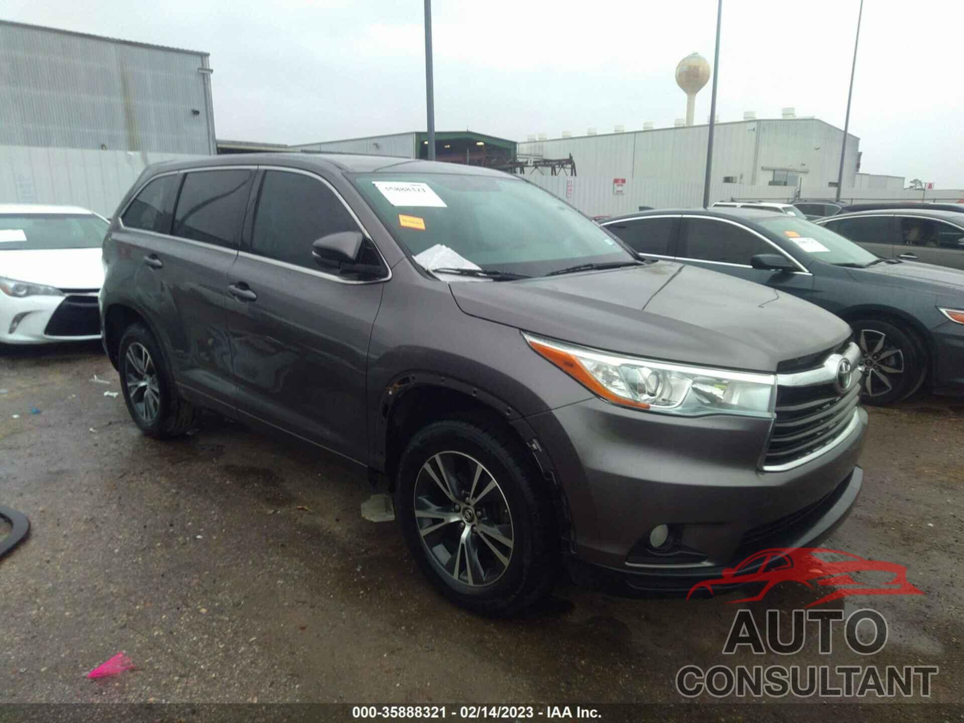 TOYOTA HIGHLANDER 2016 - 5TDKKRFH2GS505646