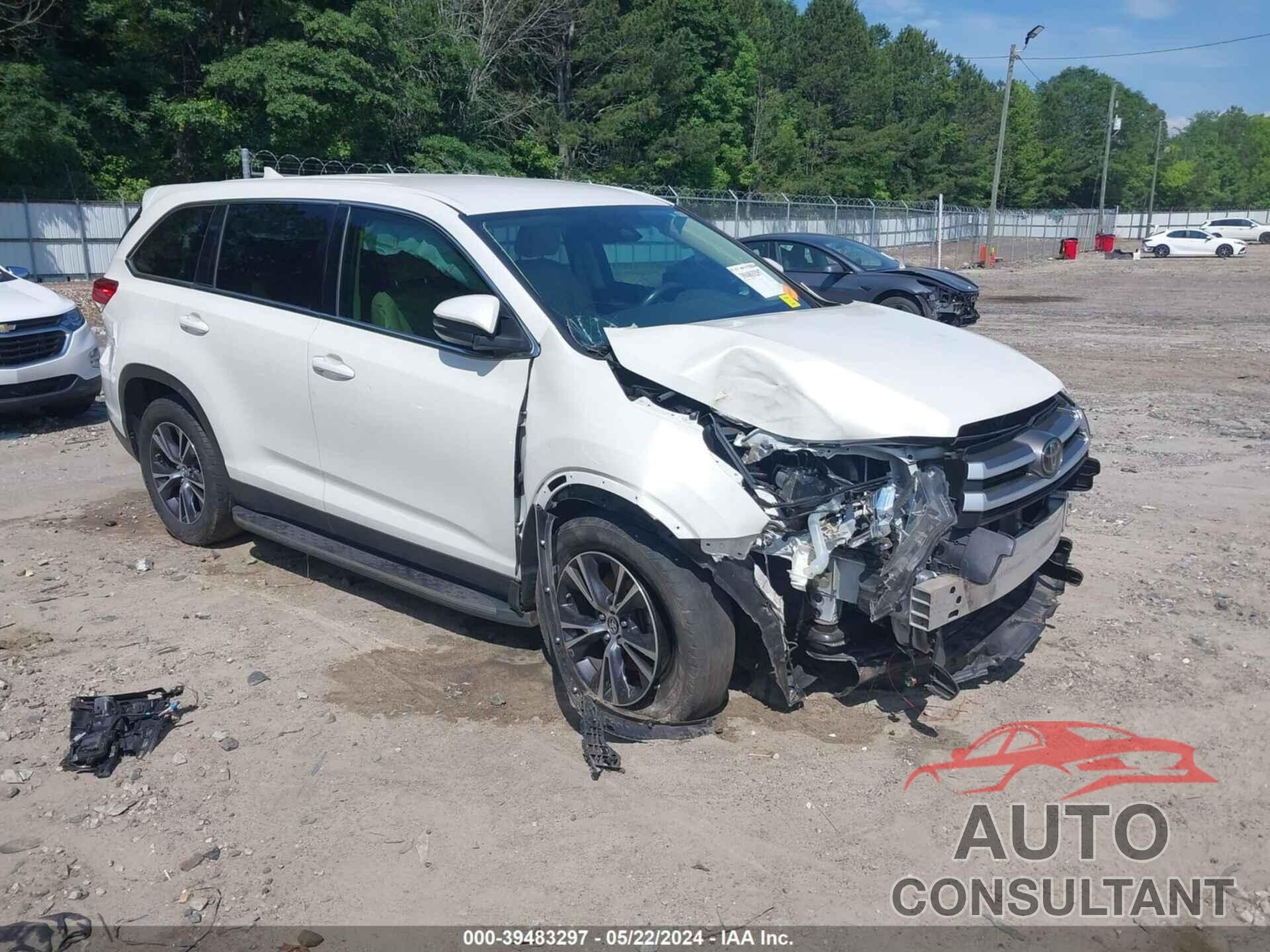 TOYOTA HIGHLANDER 2019 - 5TDZZRFH7KS316901