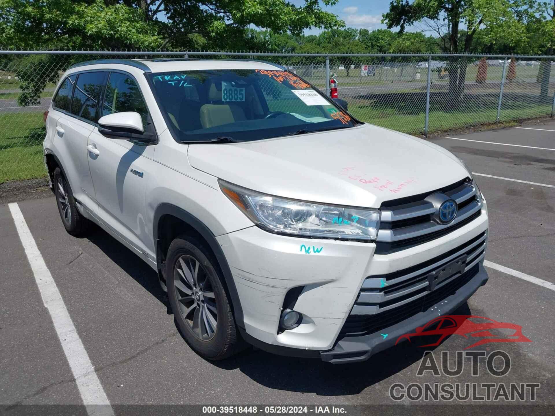 TOYOTA HIGHLANDER HYBRID 2017 - 5TDJGRFH5HS020903