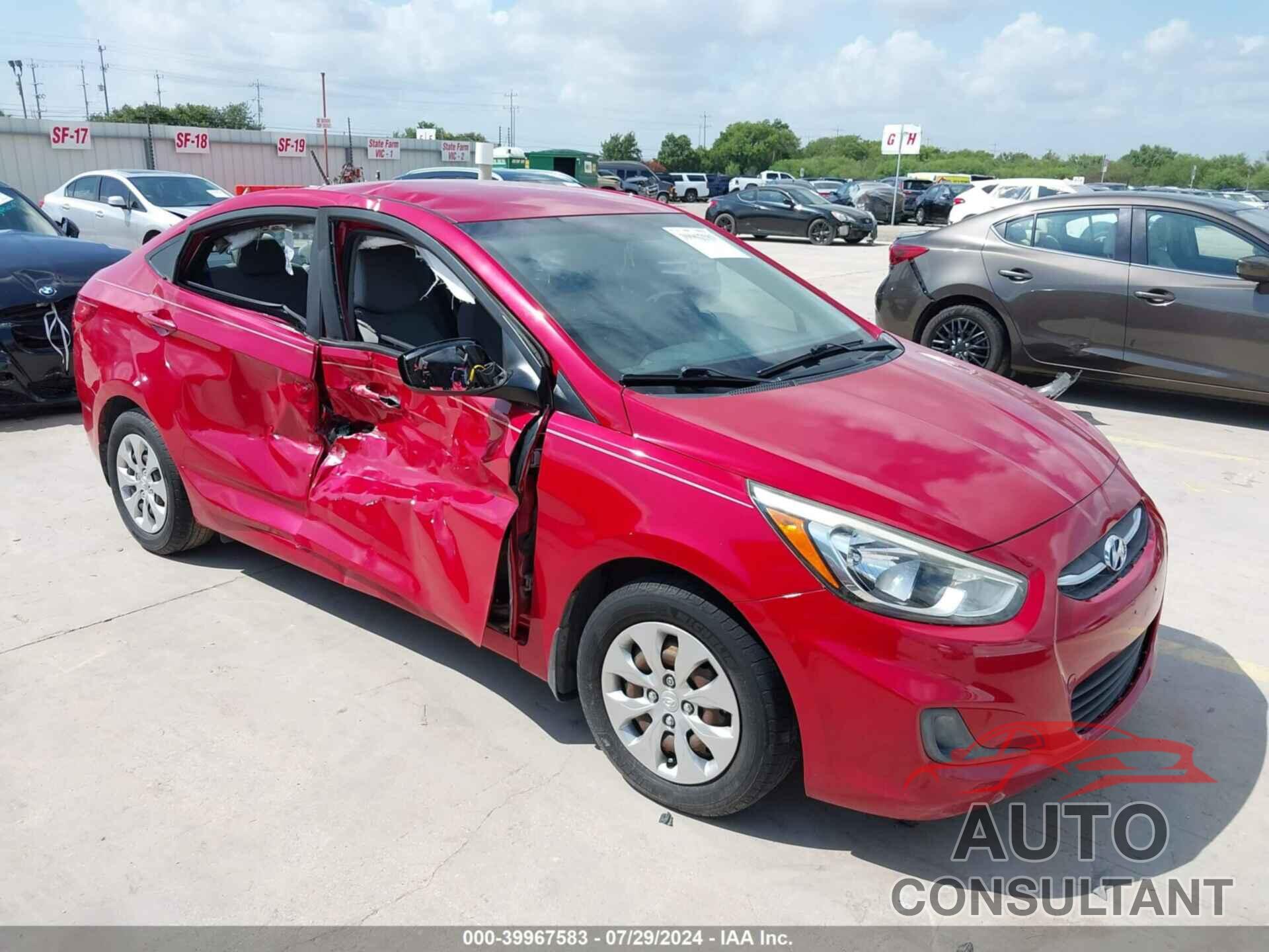 HYUNDAI ACCENT 2016 - KMHCT4AE7GU144603