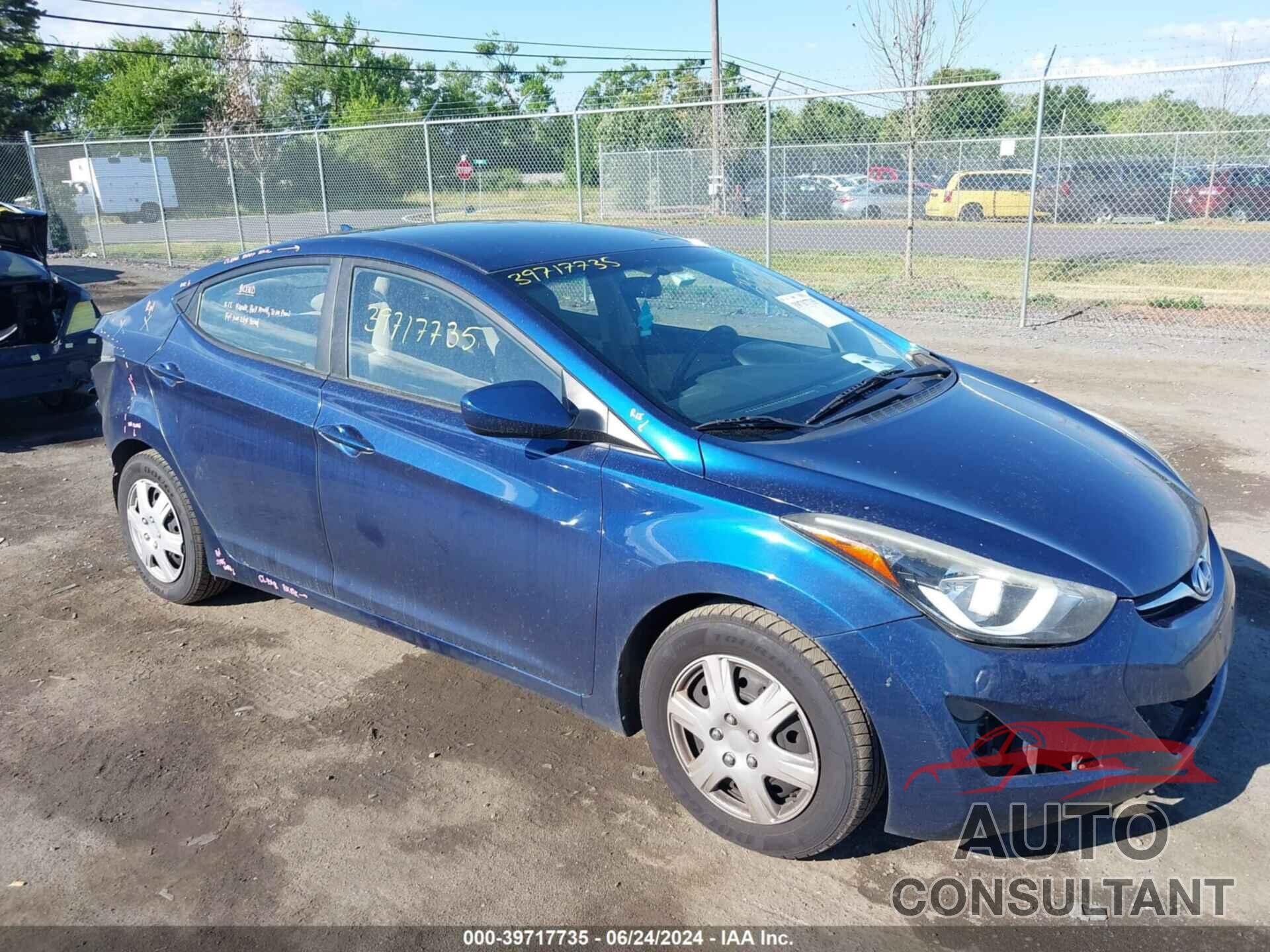 HYUNDAI ELANTRA 2016 - 5NPDH4AE8GH740761