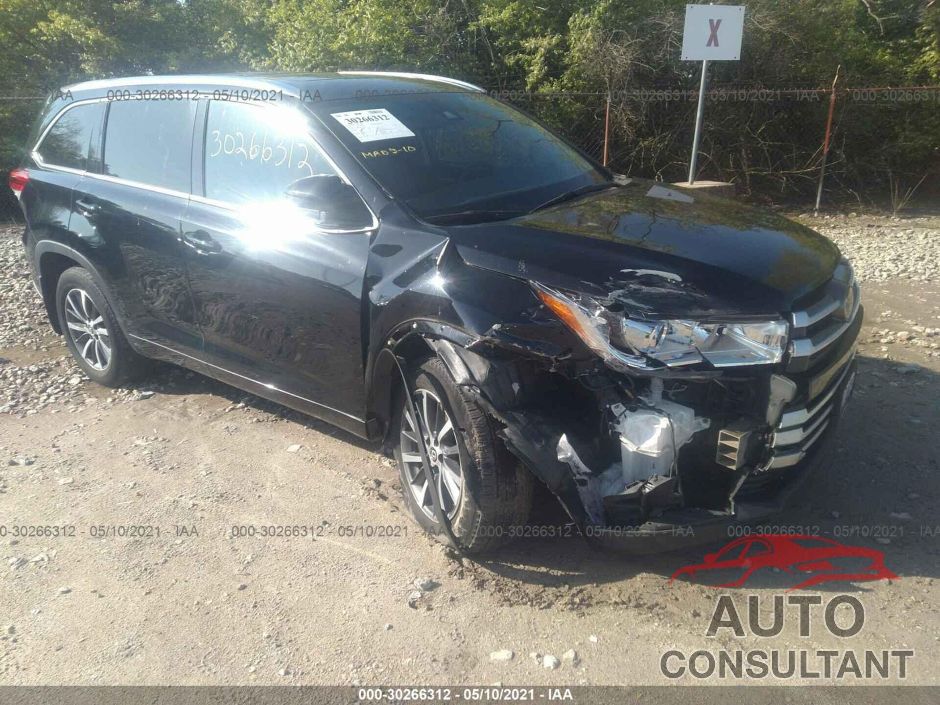 TOYOTA HIGHLANDER 2017 - 5TDJZRFH7HS419869