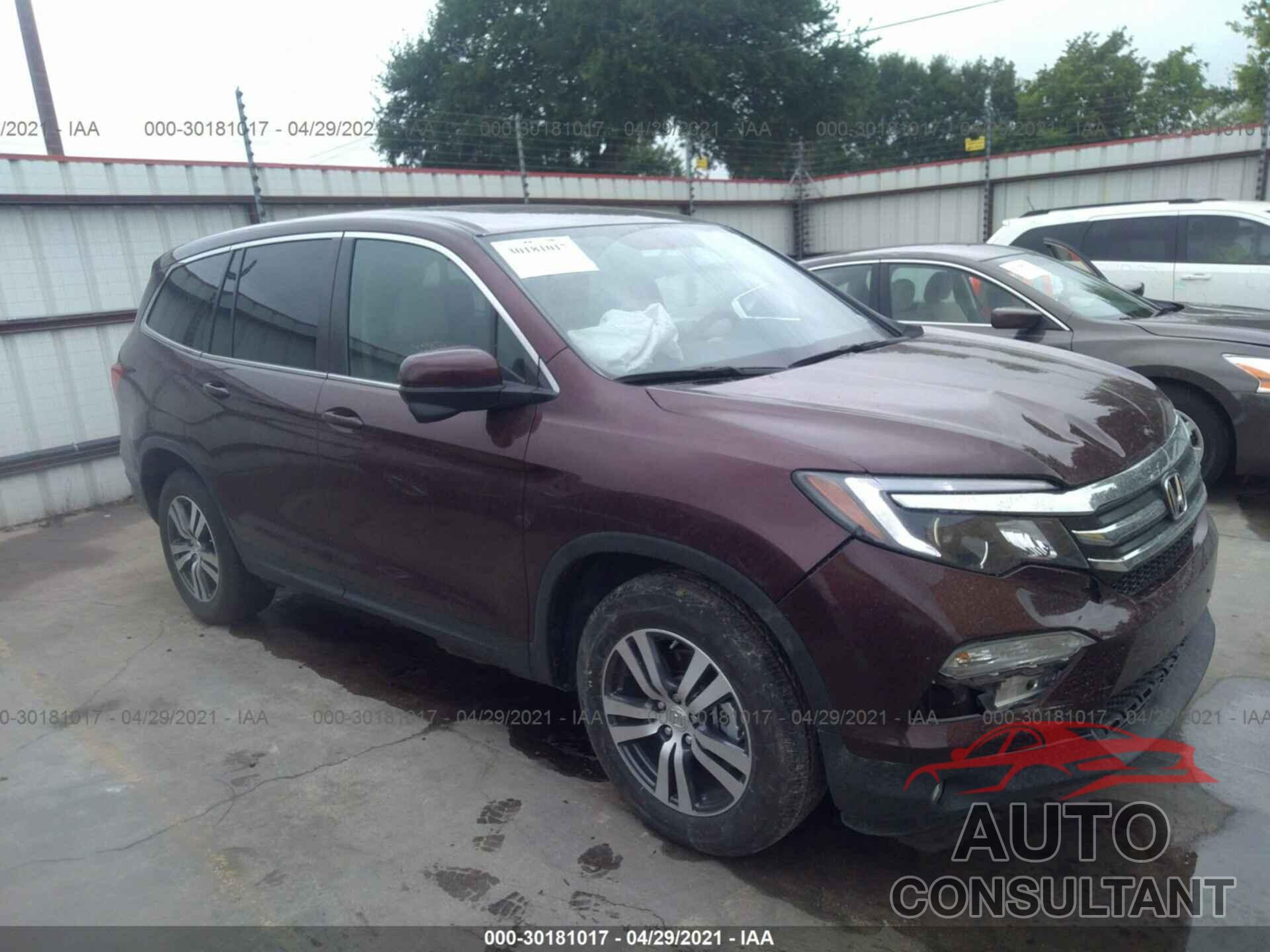 HONDA PILOT 2017 - 5FNYF5H54HB026001