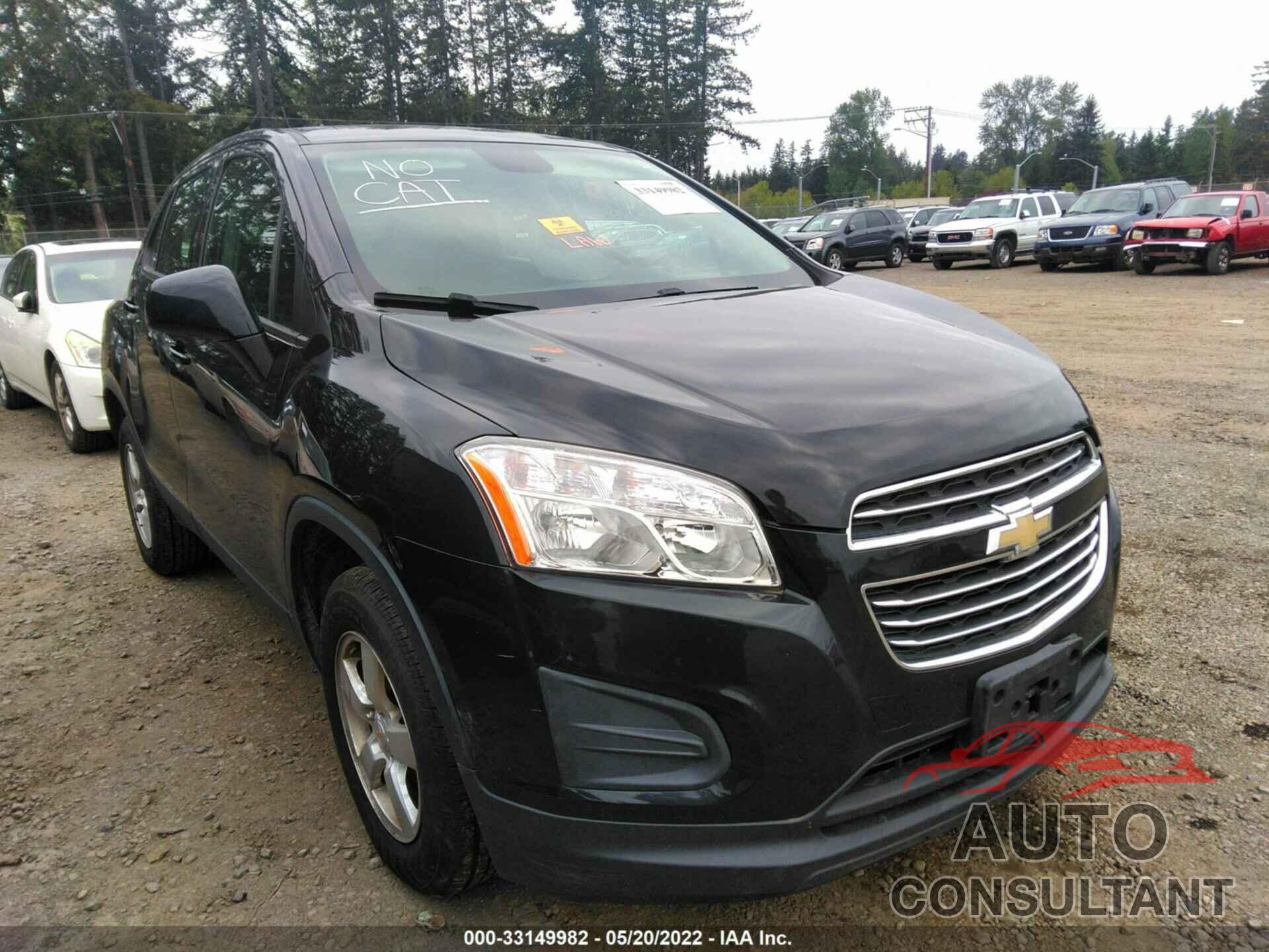 CHEVROLET TRAX 2016 - KL7CJNSB0GB747003