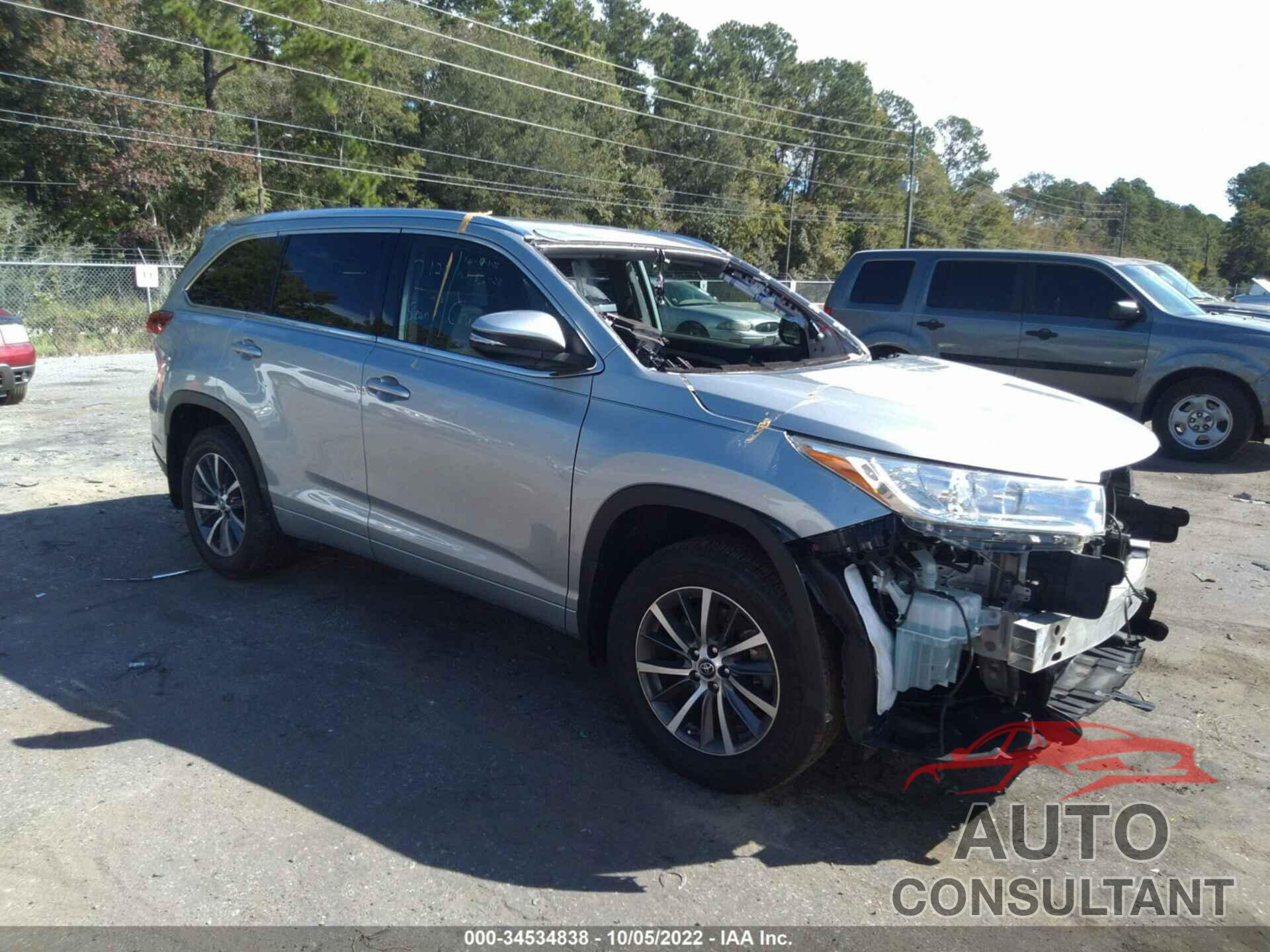 TOYOTA HIGHLANDER 2018 - 5TDJZRFH1JS839150