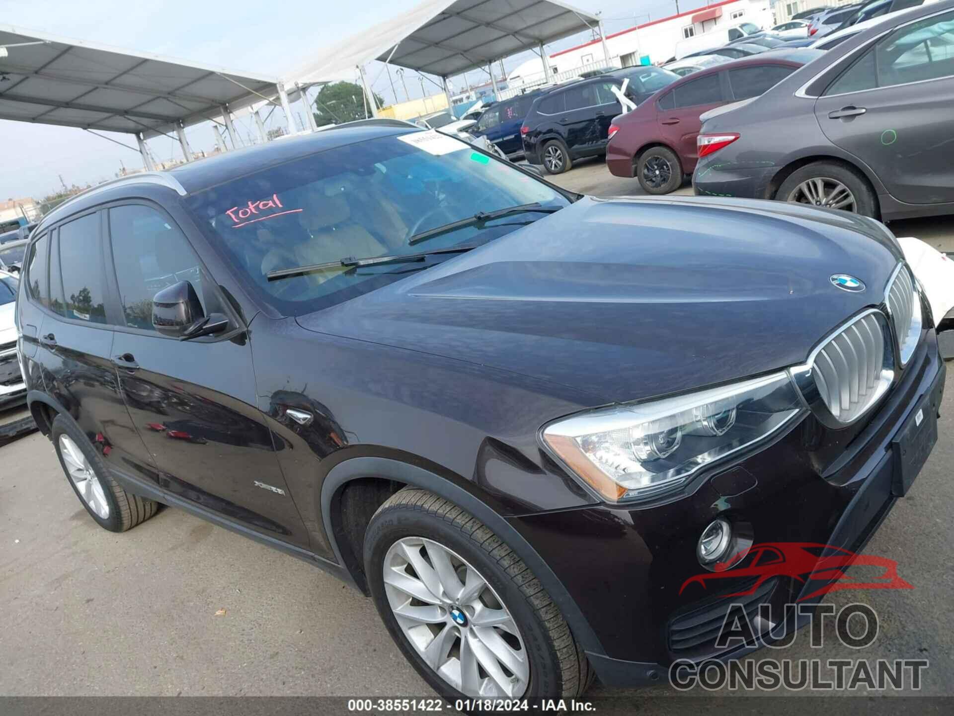 BMW X3 2016 - 5UXWX9C58G0D94280