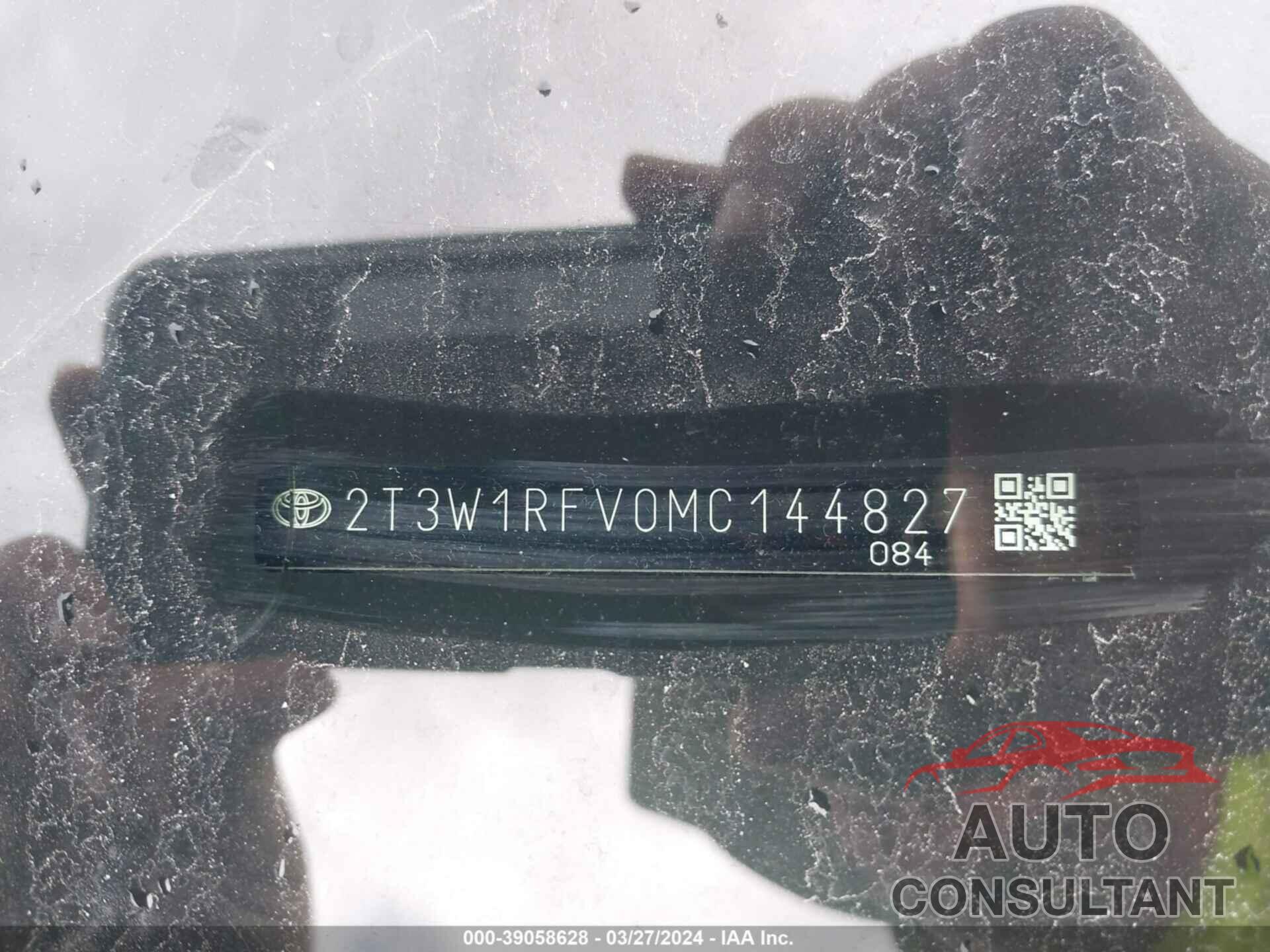 TOYOTA RAV4 2021 - 2T3W1RFV0MC144827