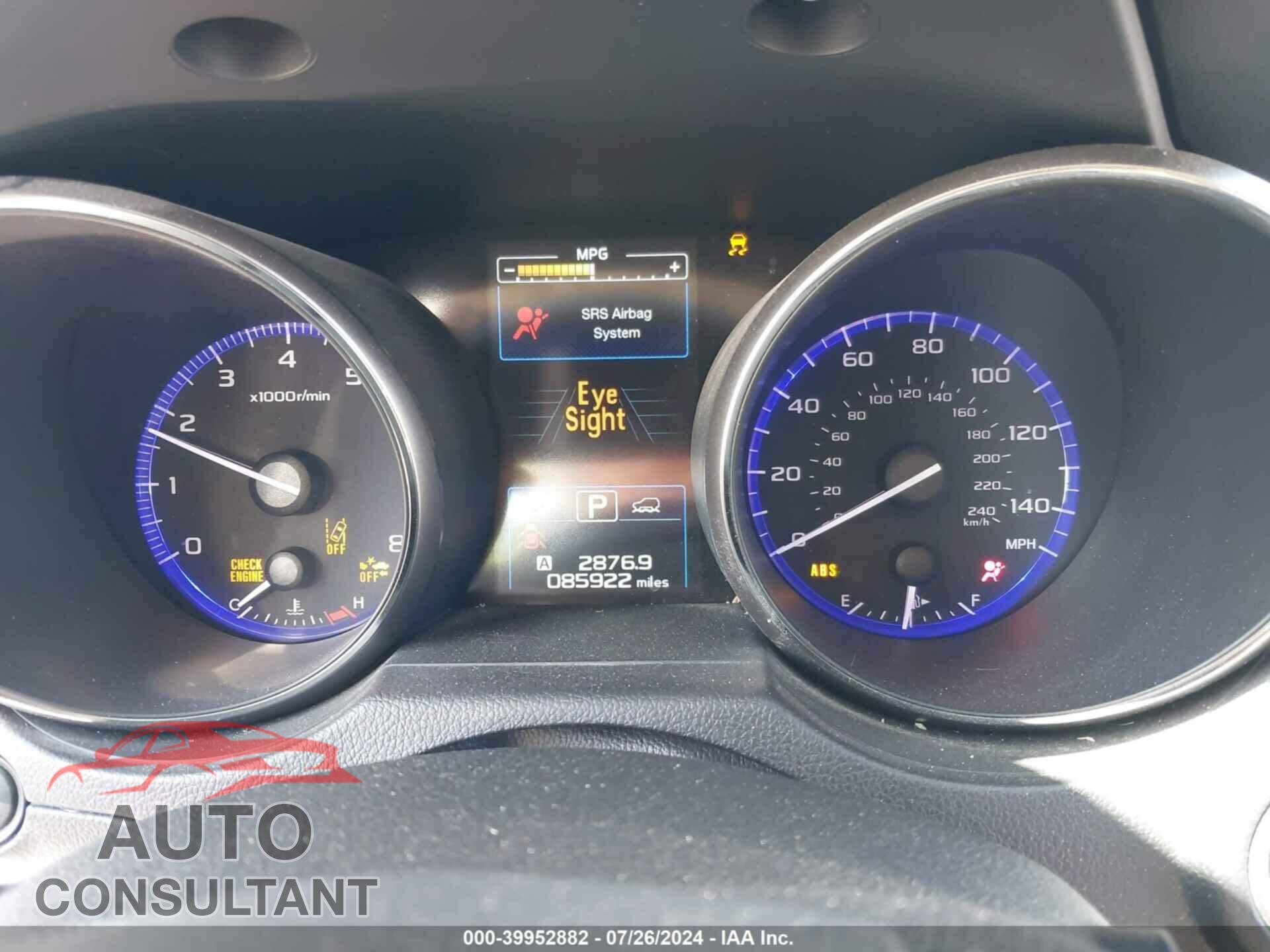 SUBARU OUTBACK 2016 - 4S4BSANC2G3247455