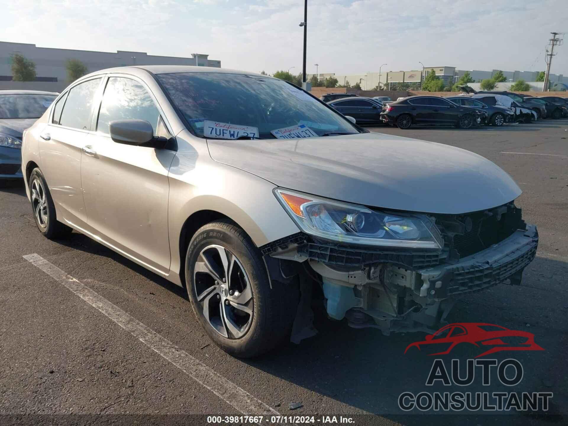 HONDA ACCORD 2016 - 1HGCR2F39GA181640