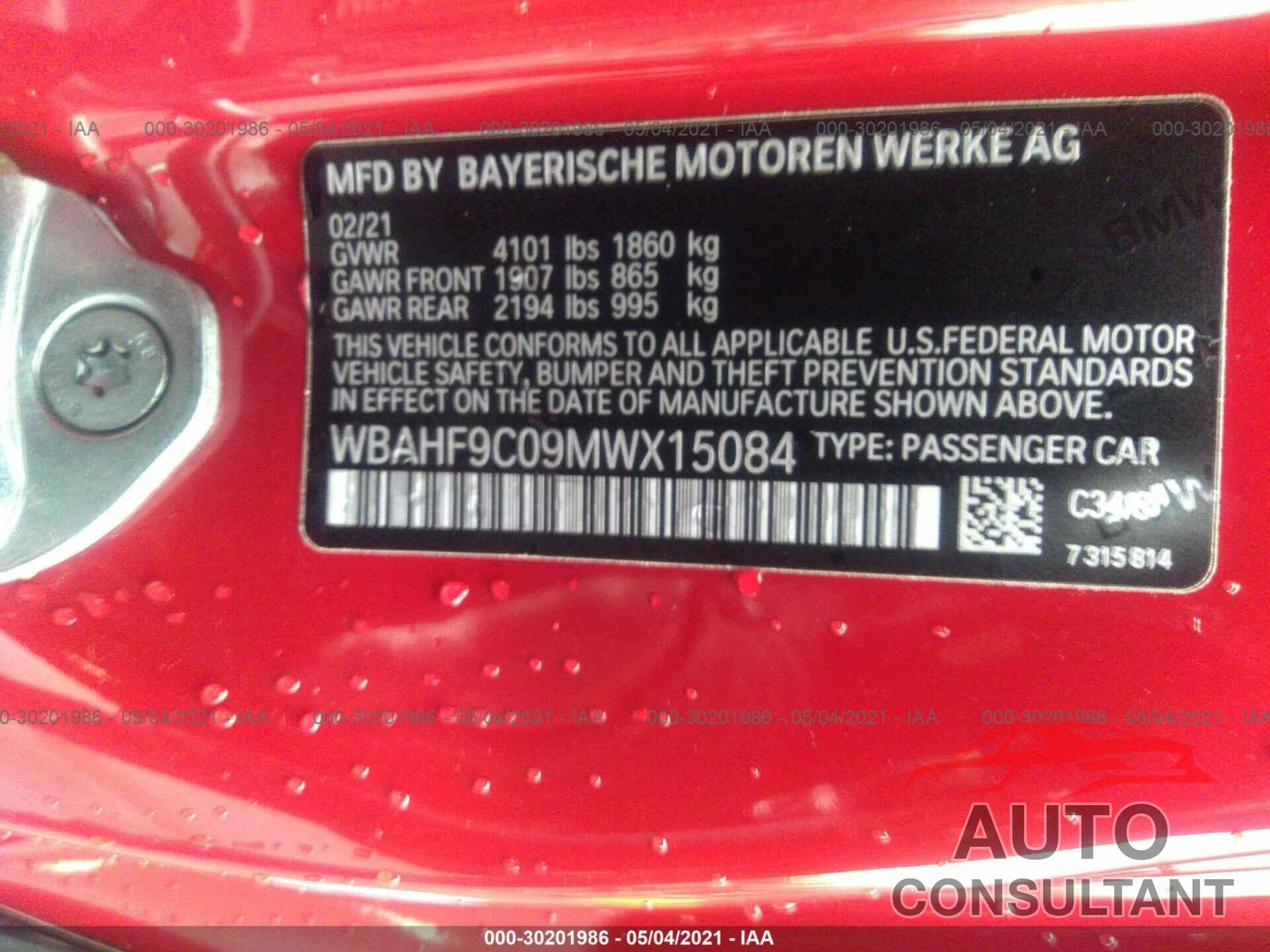 BMW Z4 2021 - WBAHF9C09MWX15084