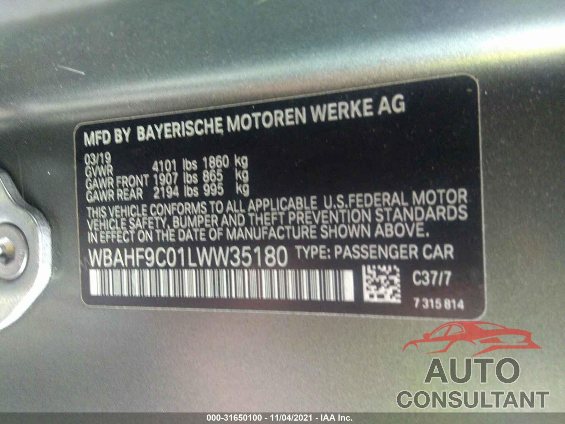 BMW Z4 2020 - WBAHF9C01LWW35180