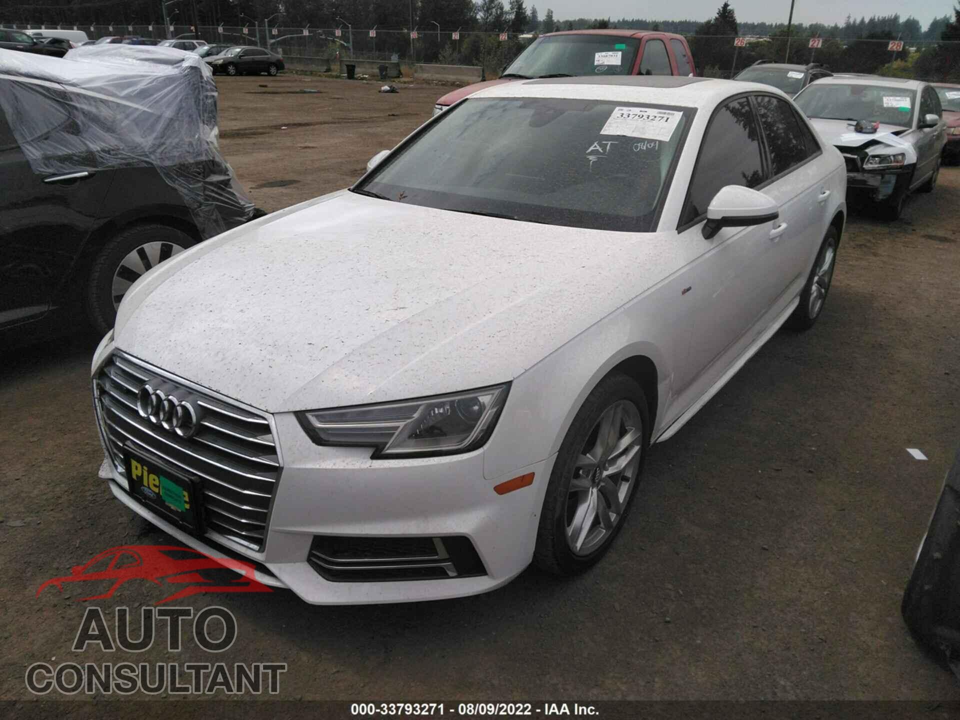 AUDI A4 2017 - WAUDNAF42HN054432