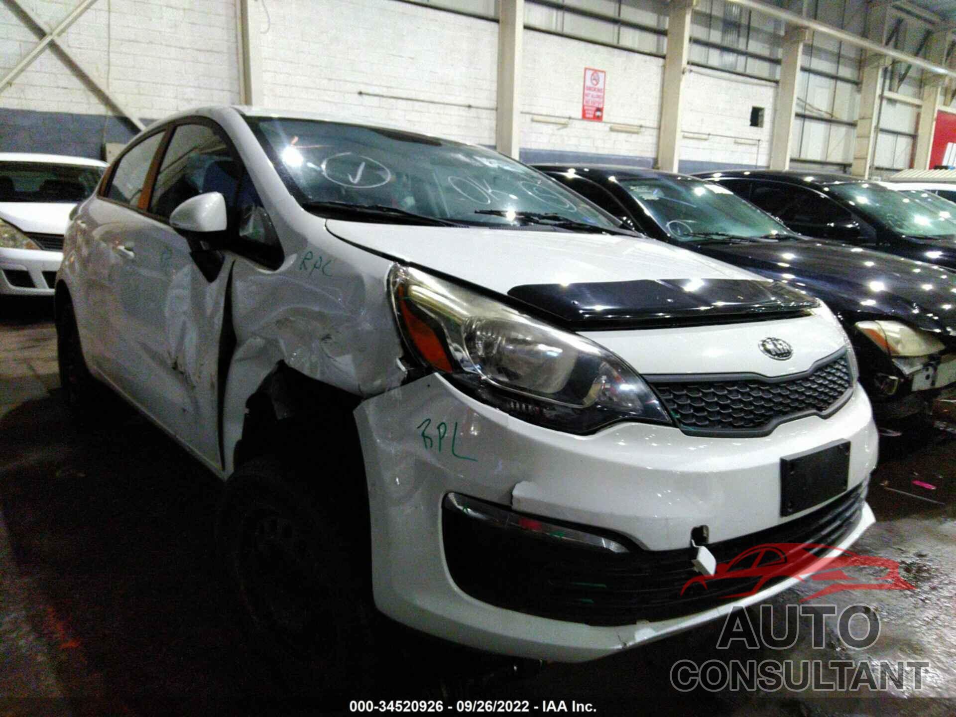 KIA RIO 2016 - 00ADM4A32G6580975