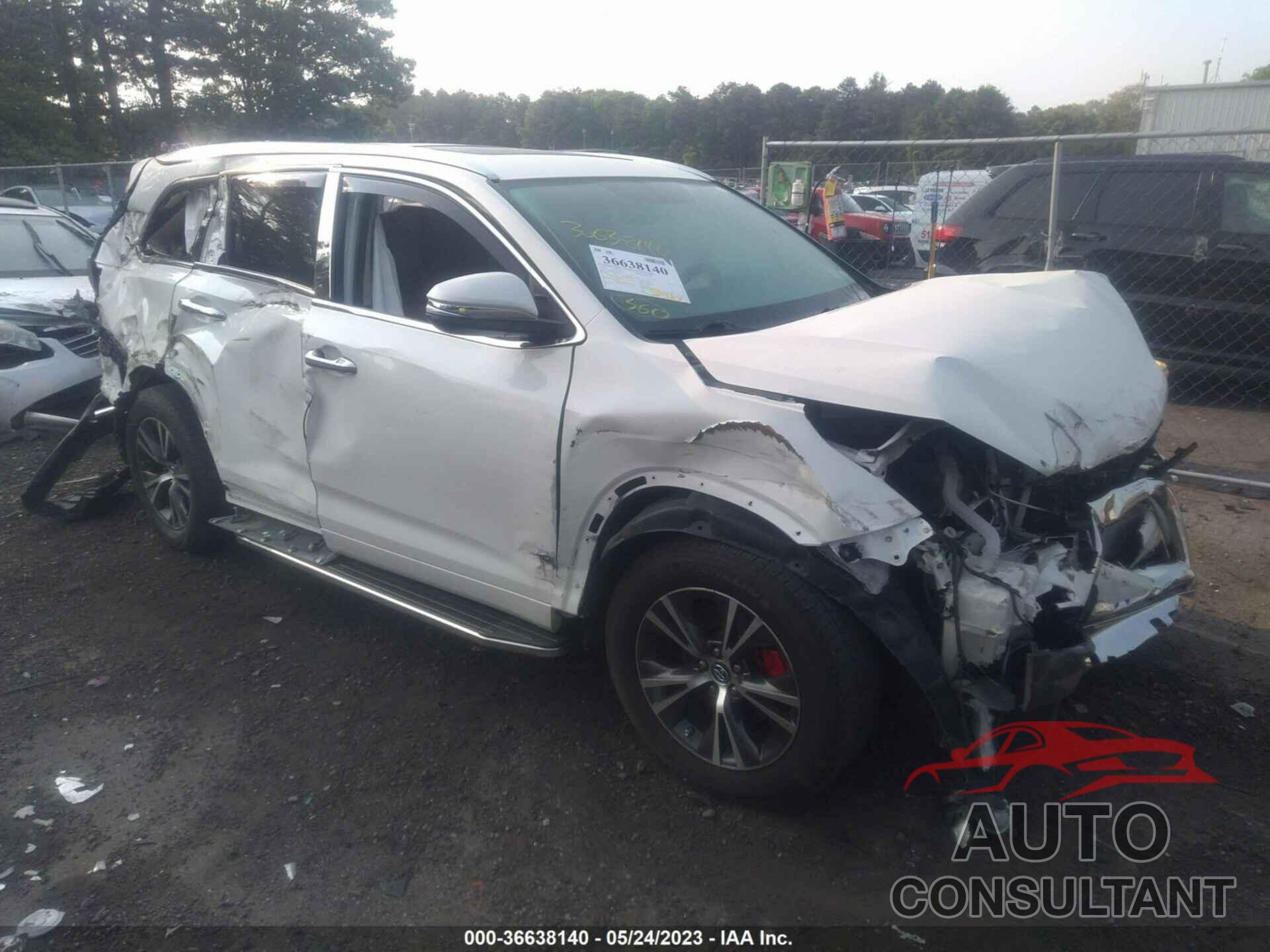 TOYOTA HIGHLANDER 2016 - 5TDJKRFH6GS505774
