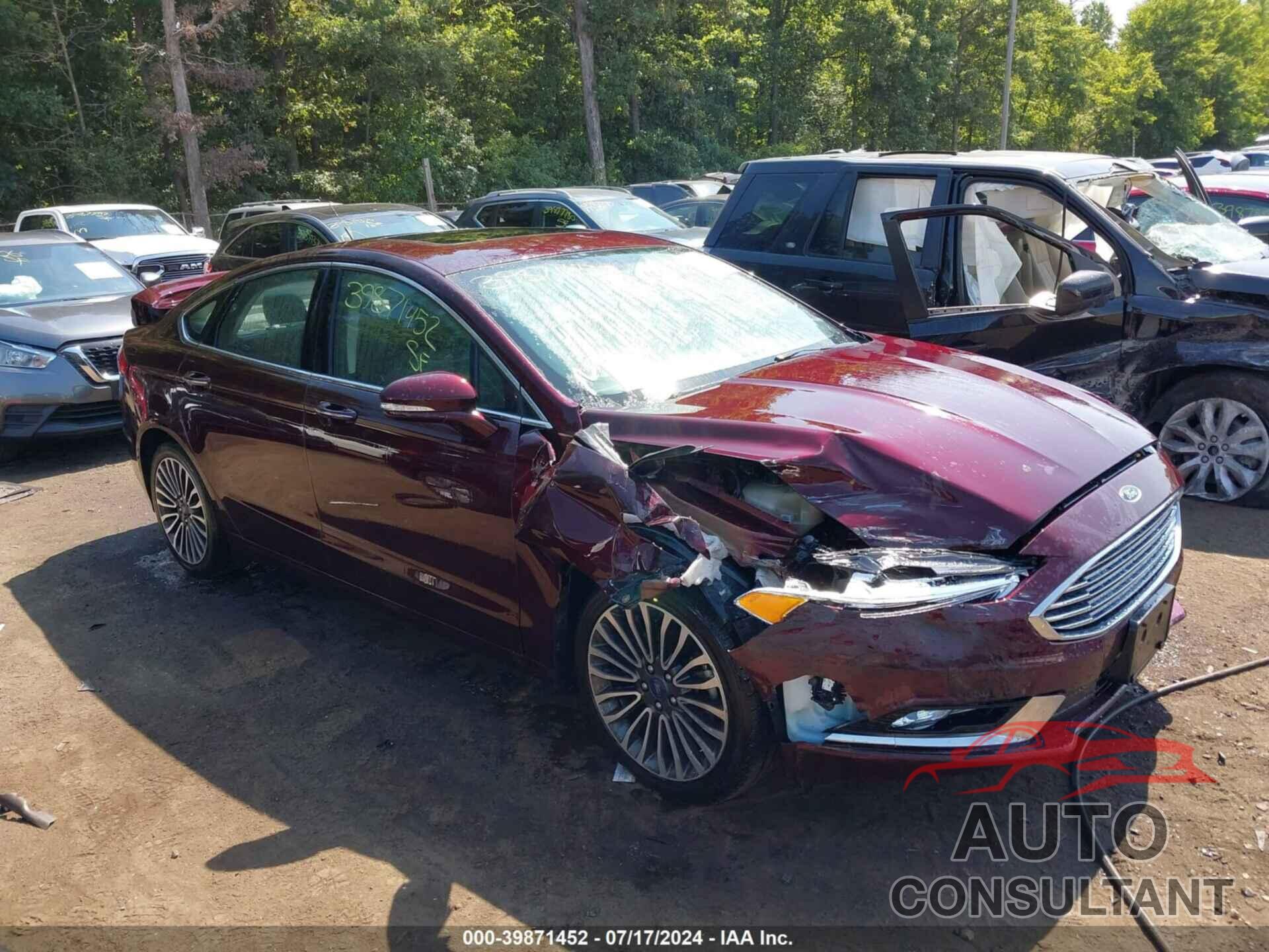 FORD FUSION 2017 - 3FA6P0K91HR270809