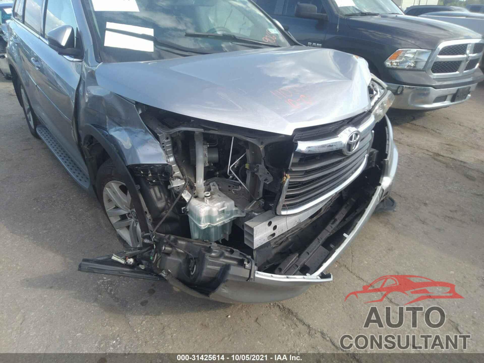 TOYOTA HIGHLANDER 2016 - 5TDZARFH1GS019069