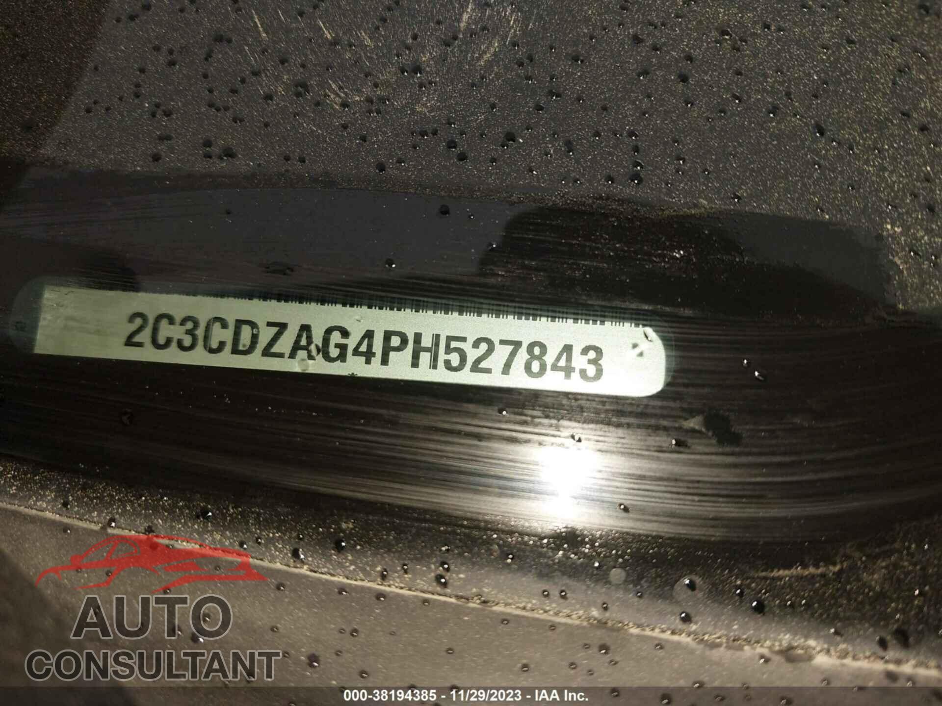 DODGE CHALLENGER 2023 - 2C3CDZAG4PH527843