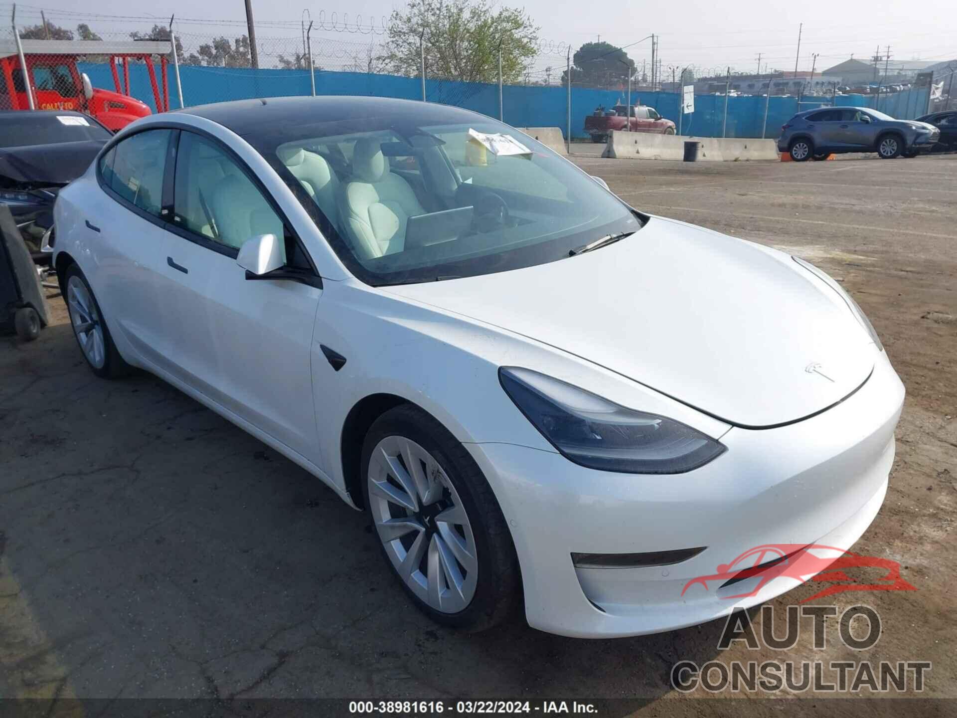 TESLA MODEL 3 2022 - 5YJ3E1EB4NF268685